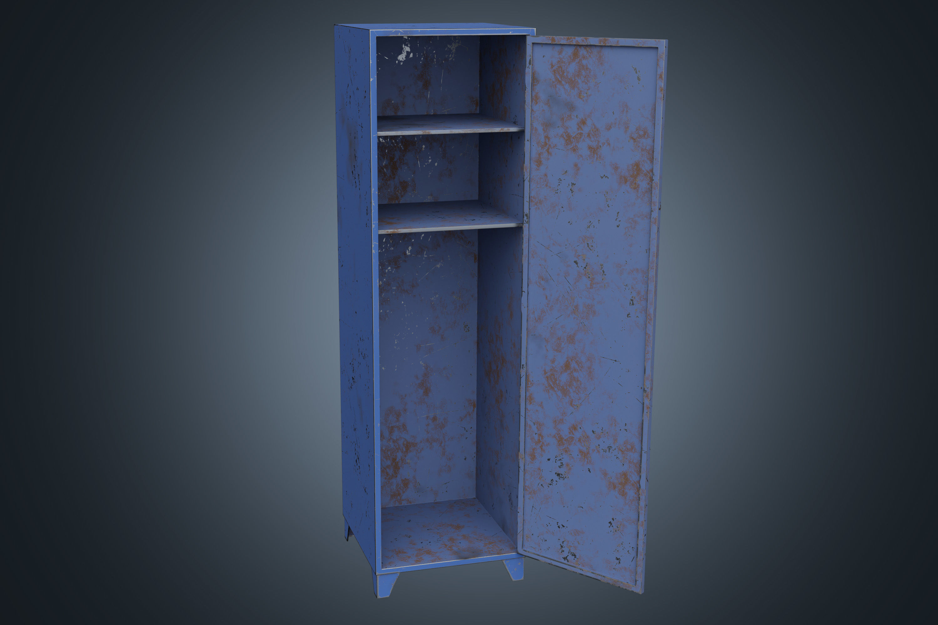 Lockers PBR Low-poly 3D model_5