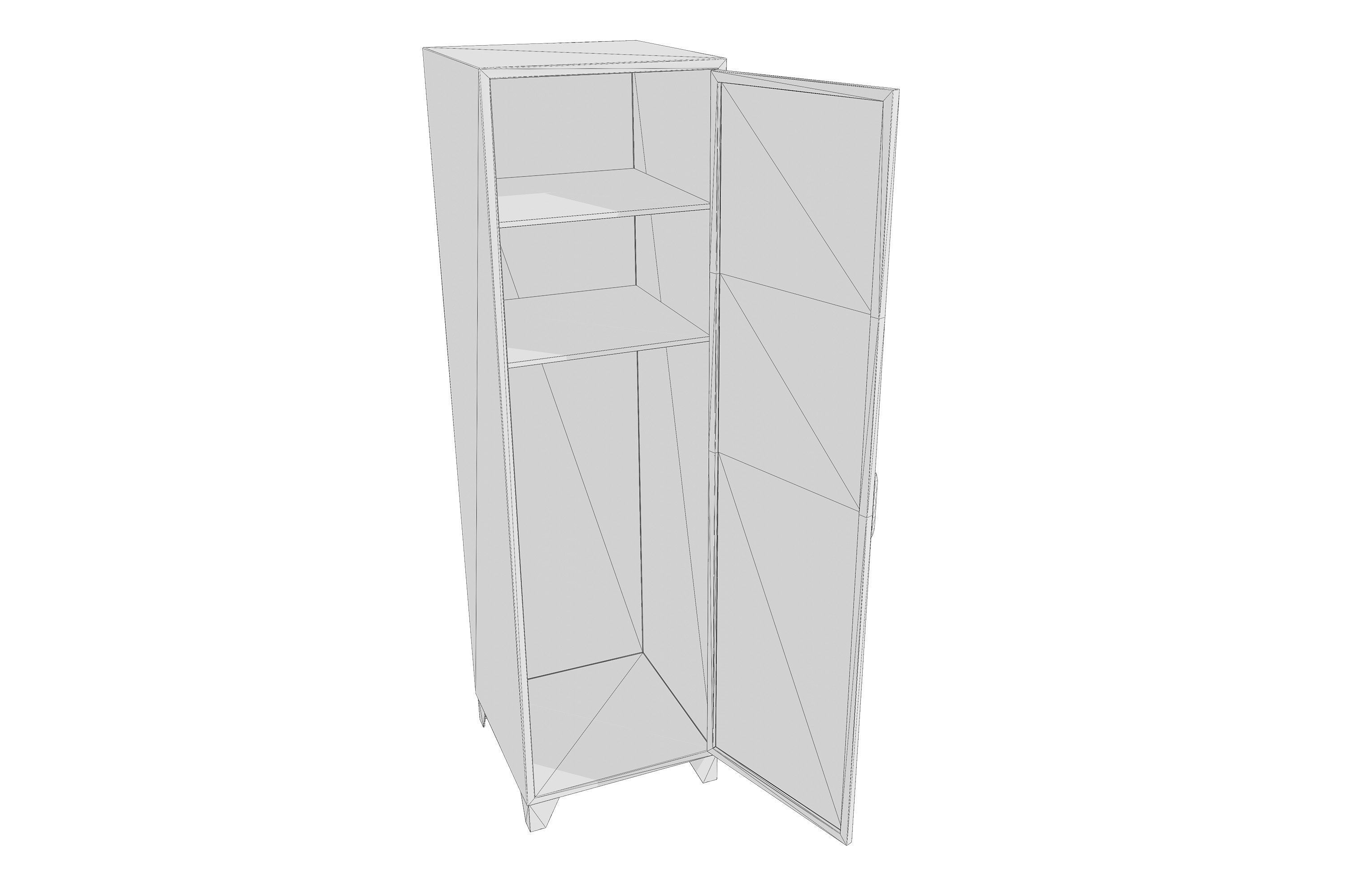 Lockers PBR Low-poly 3D model_11