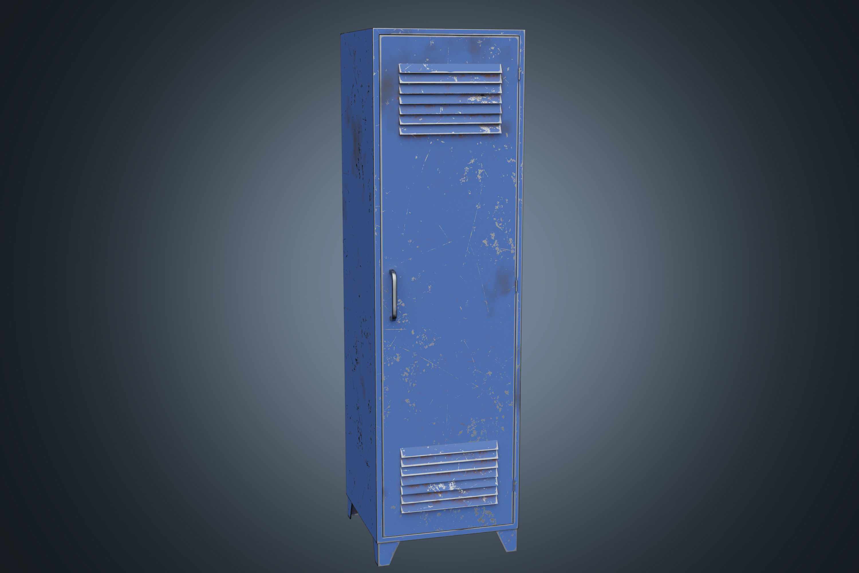 Lockers PBR Low-poly 3D model_4