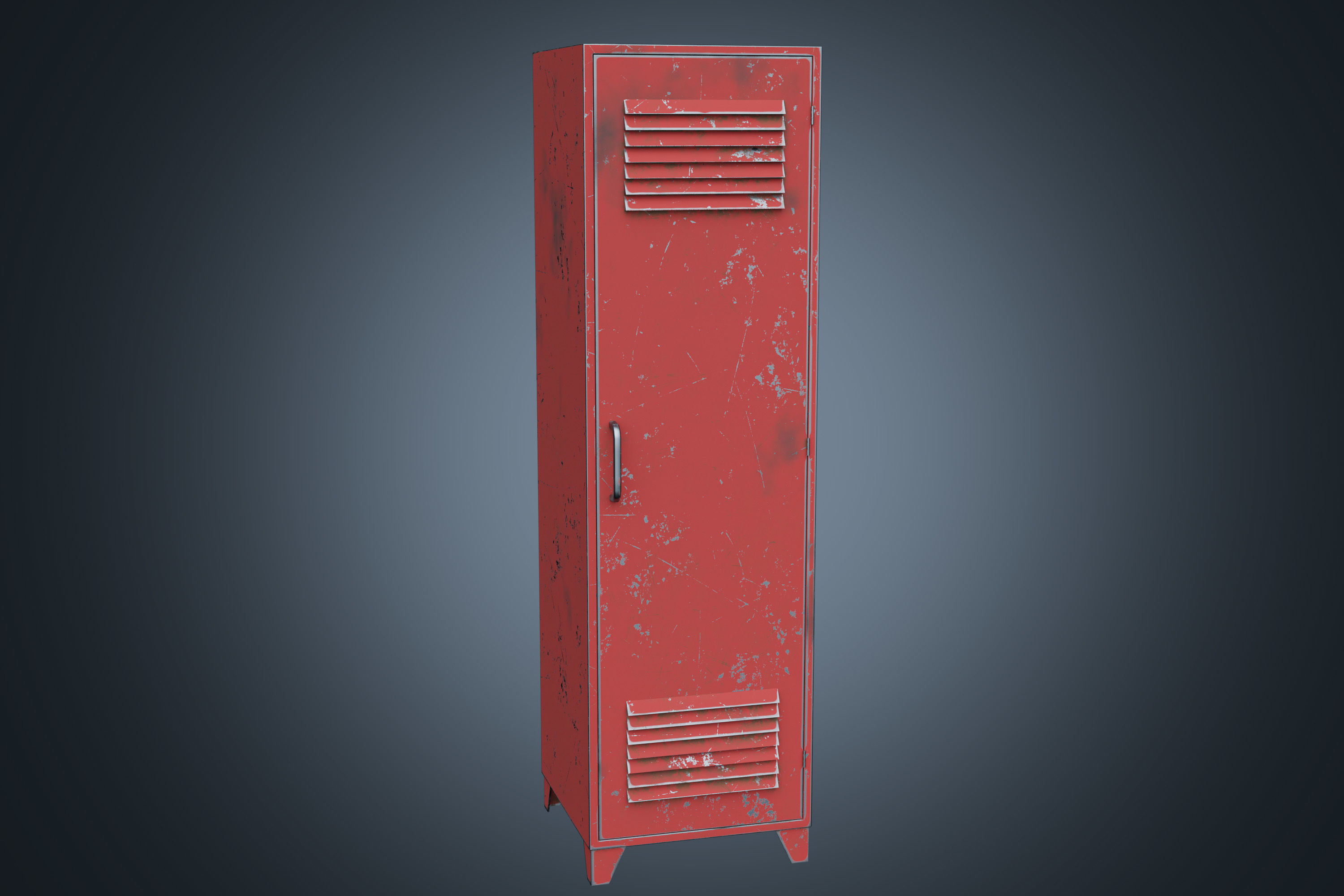 Lockers PBR Low-poly 3D model_2