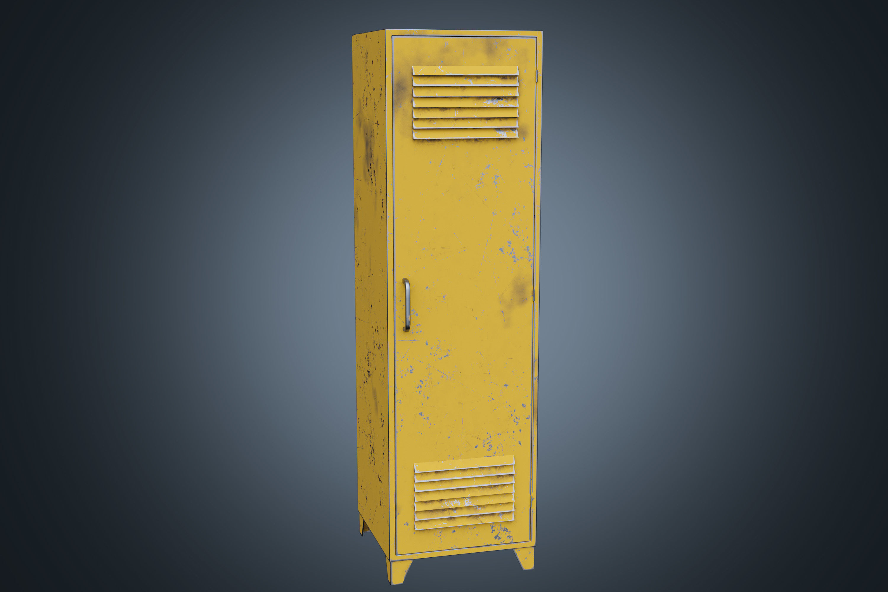 Lockers PBR Low-poly 3D model_7