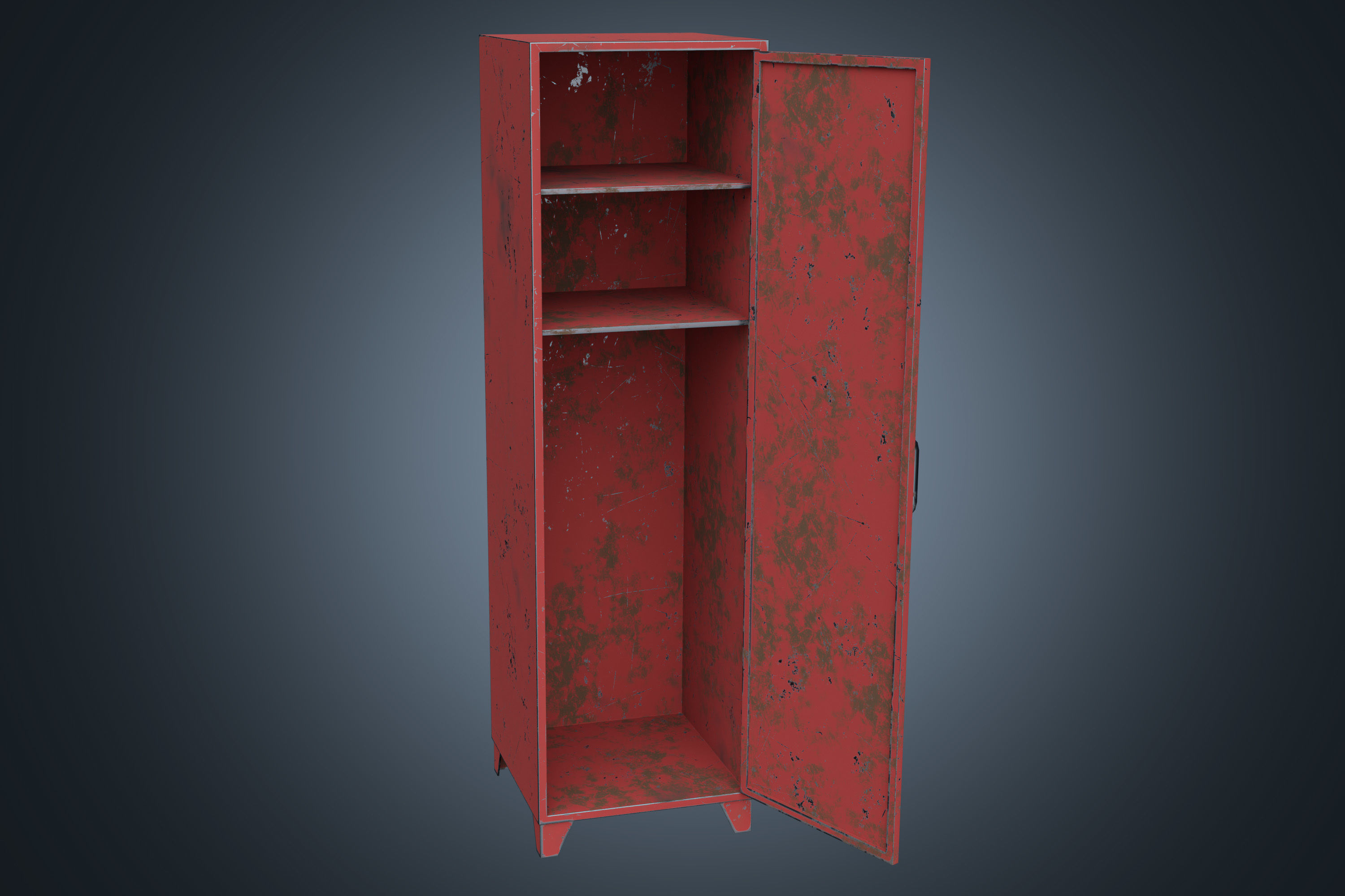Lockers PBR Low-poly 3D model_3