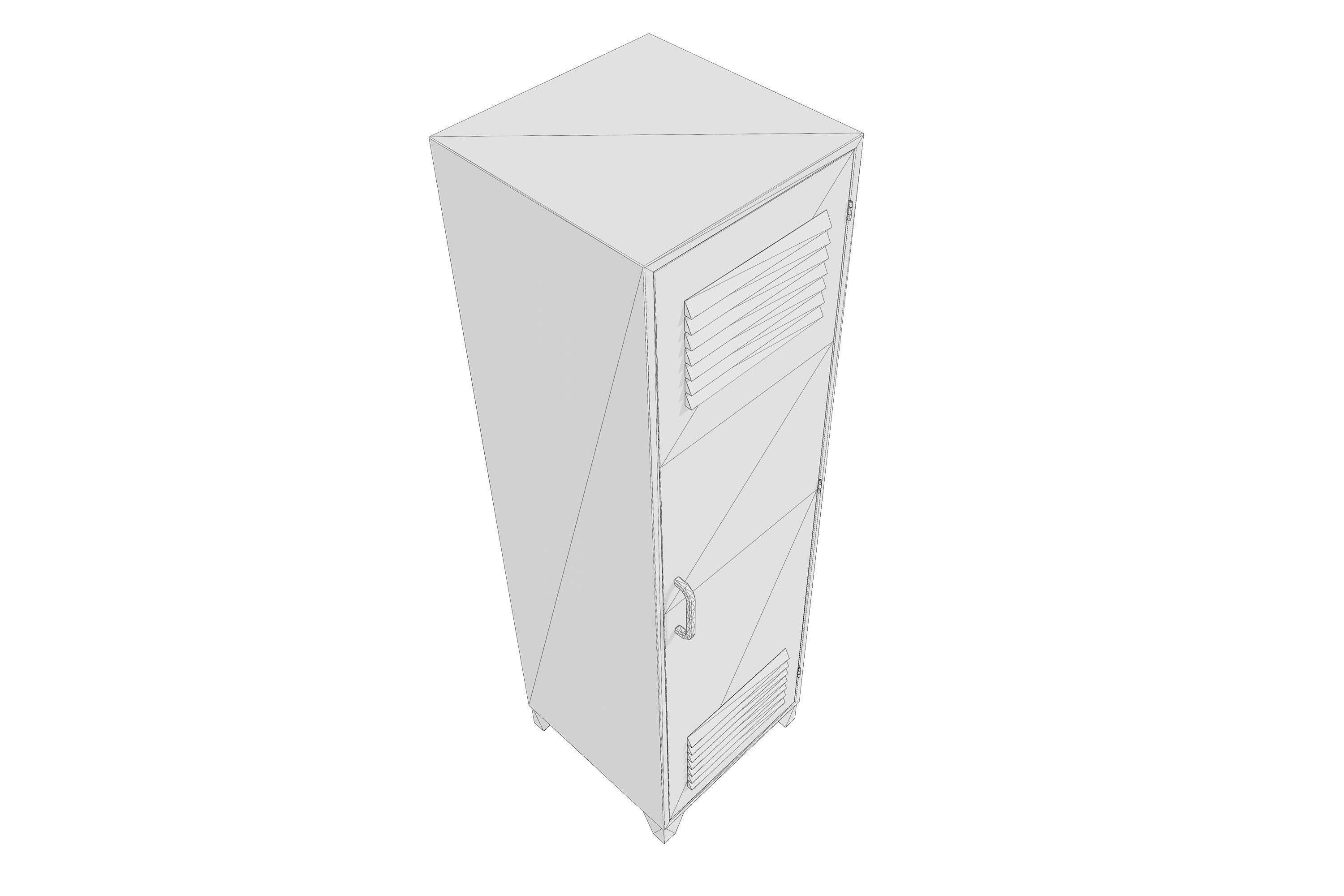 Lockers PBR Low-poly 3D model_12