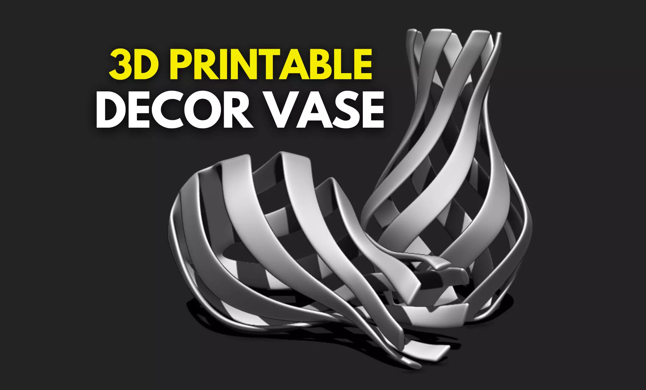 Modern Parametric Vase STL File for 3D Printing - Vase 05 B 3D print model