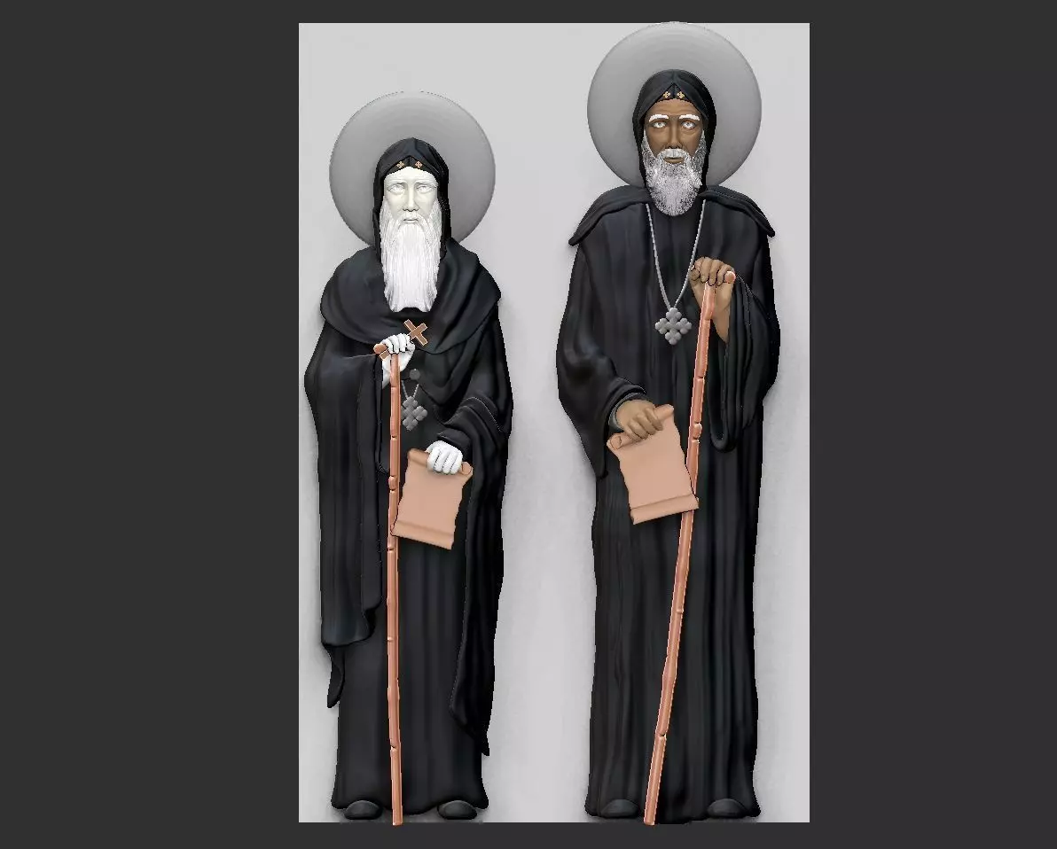 St  Moses the Black and St  Esizoros 3D print model_0