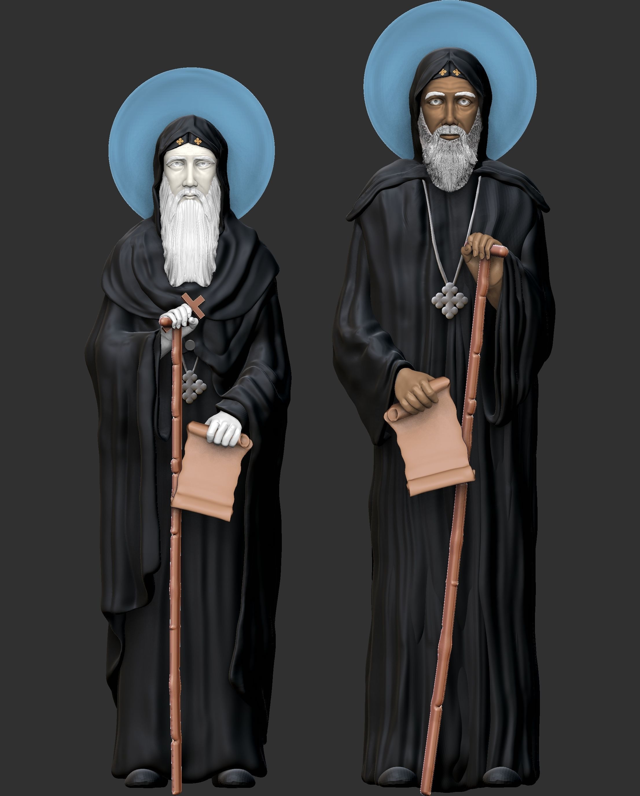 St  Moses the Black and St  Esizoros 3D print model_7