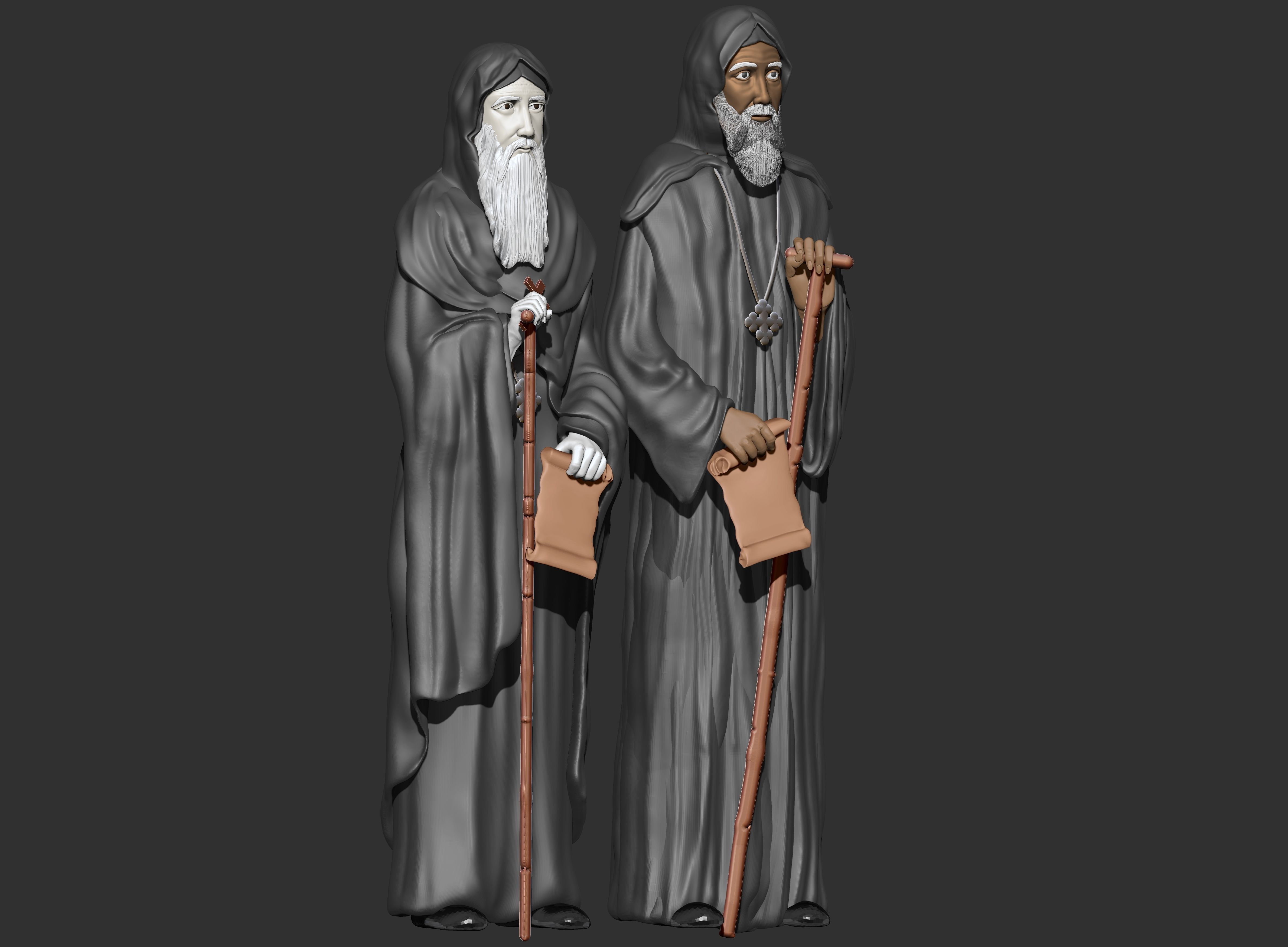 St  Moses the Black and St  Esizoros 3D print model_1