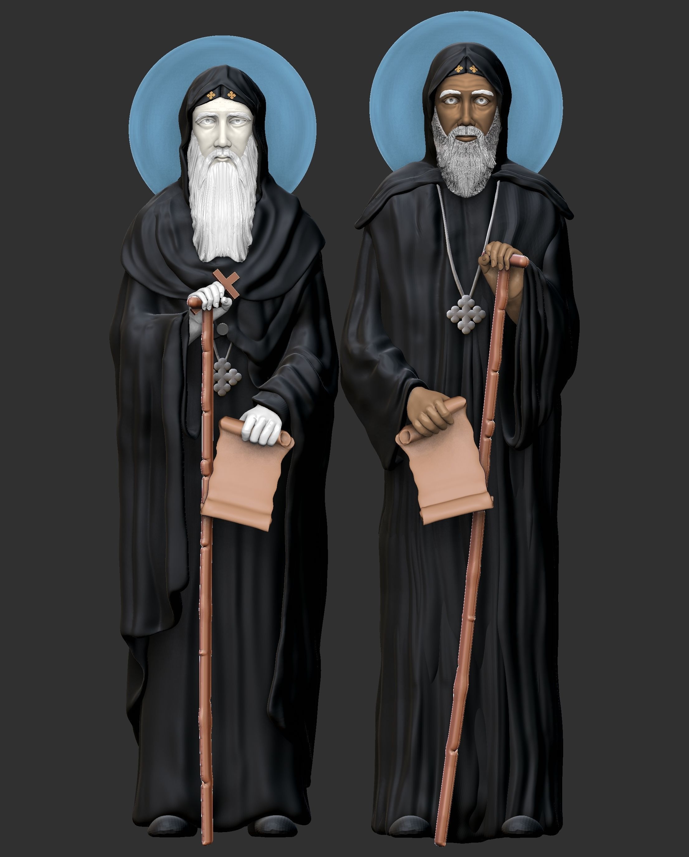 St  Moses the Black and St  Esizoros 3D print model_15