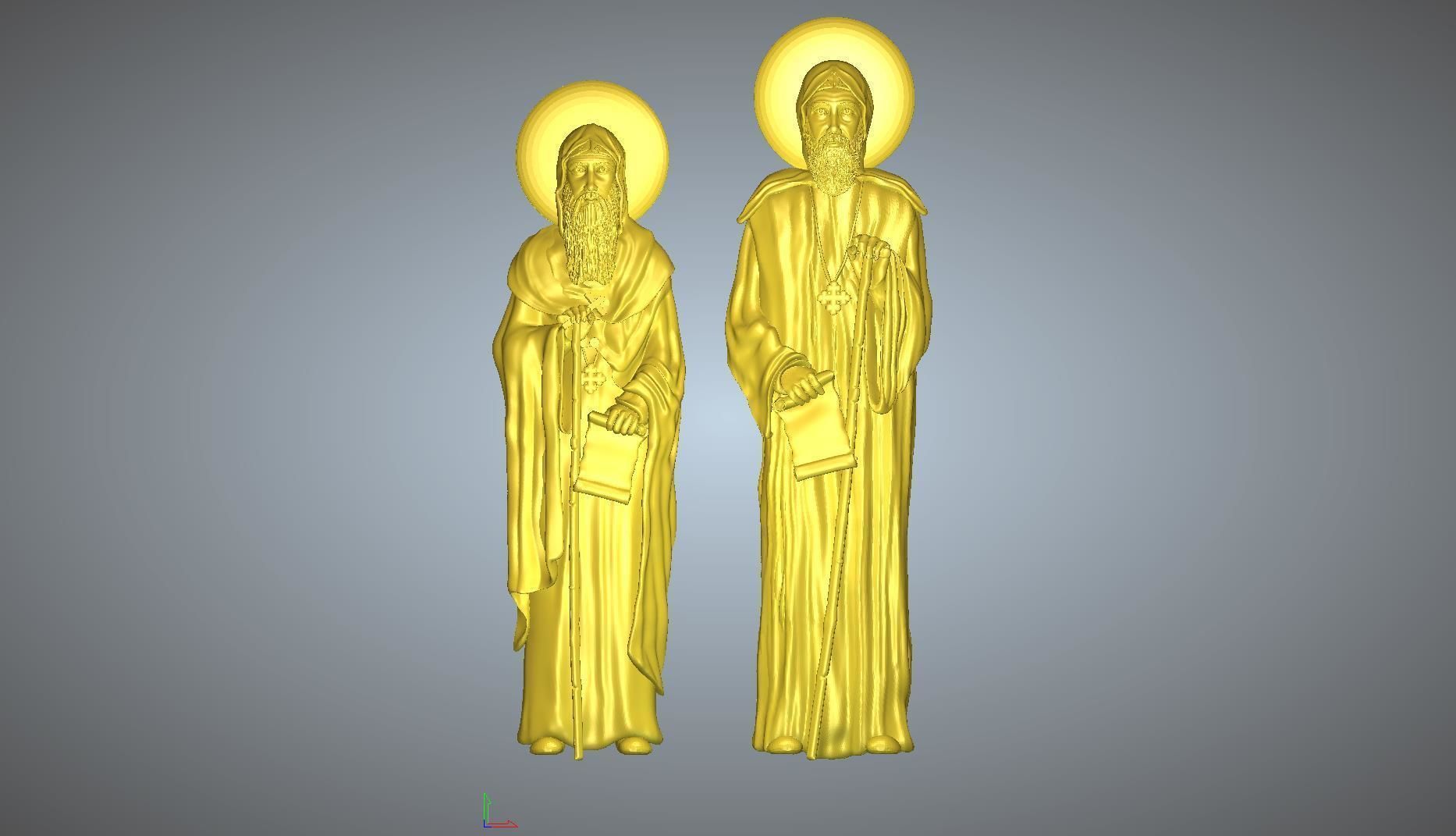 St  Moses the Black and St  Esizoros 3D print model_2