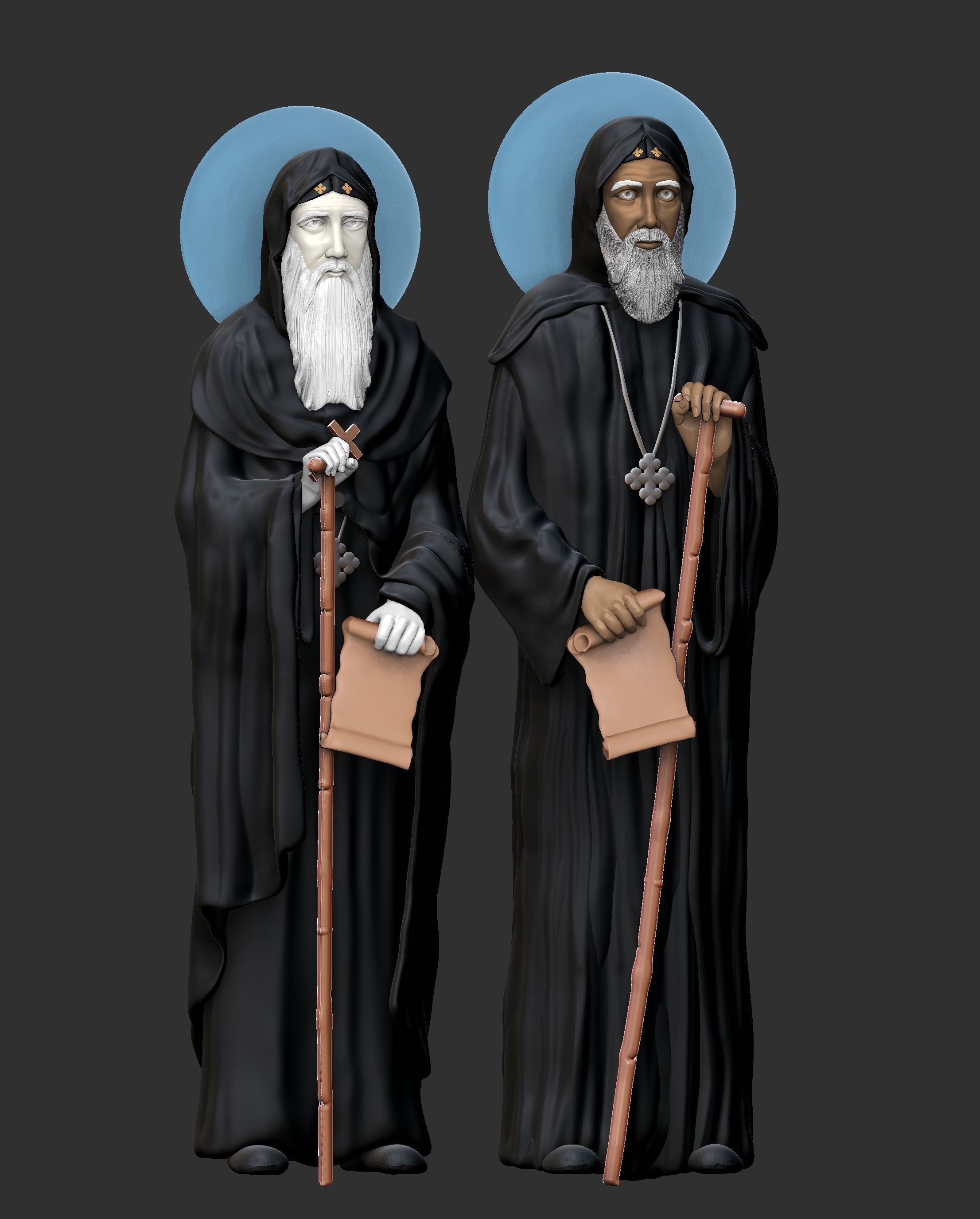 St  Moses the Black and St  Esizoros 3D print model_17