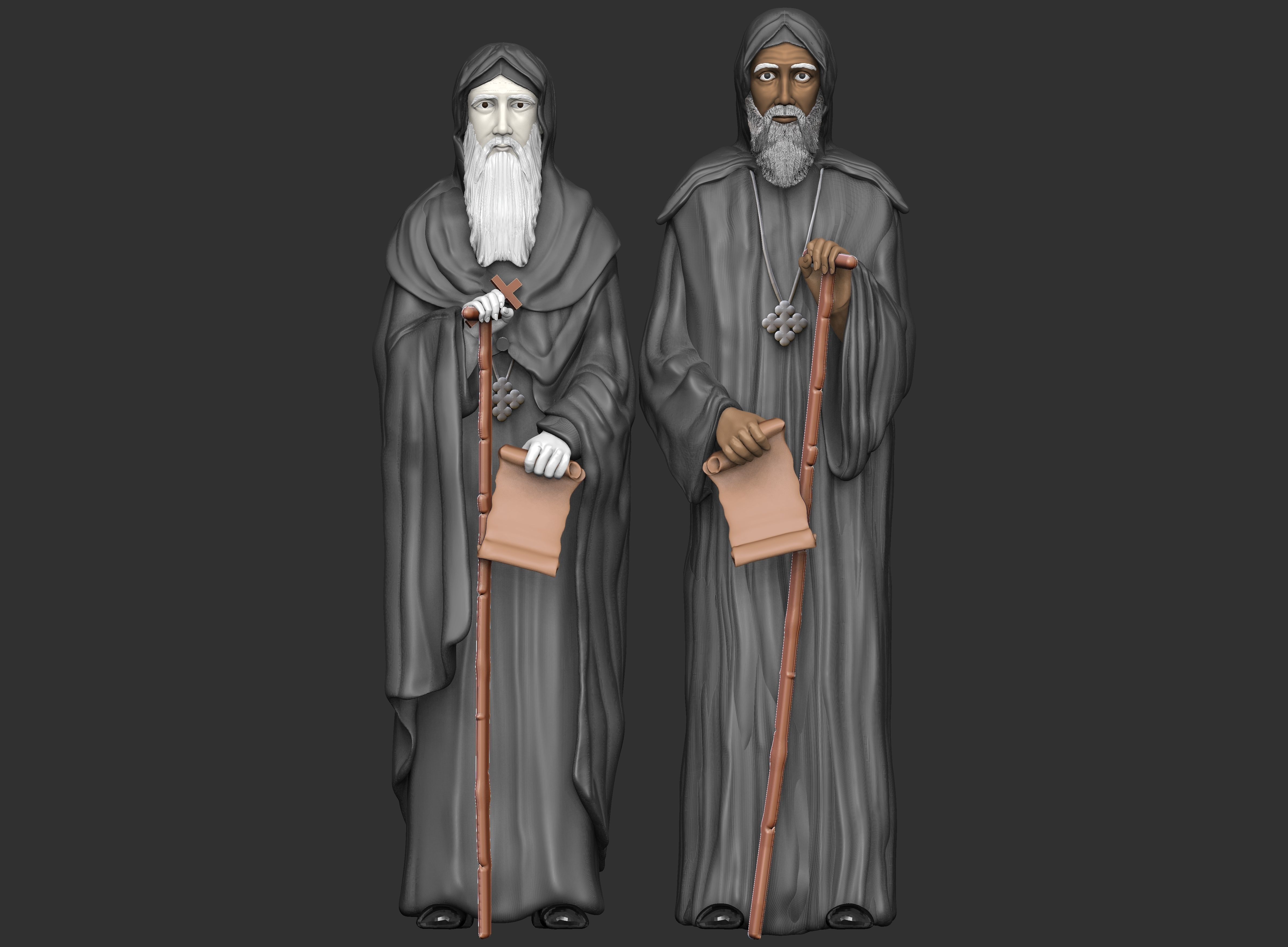 St  Moses the Black and St  Esizoros 3D print model_4
