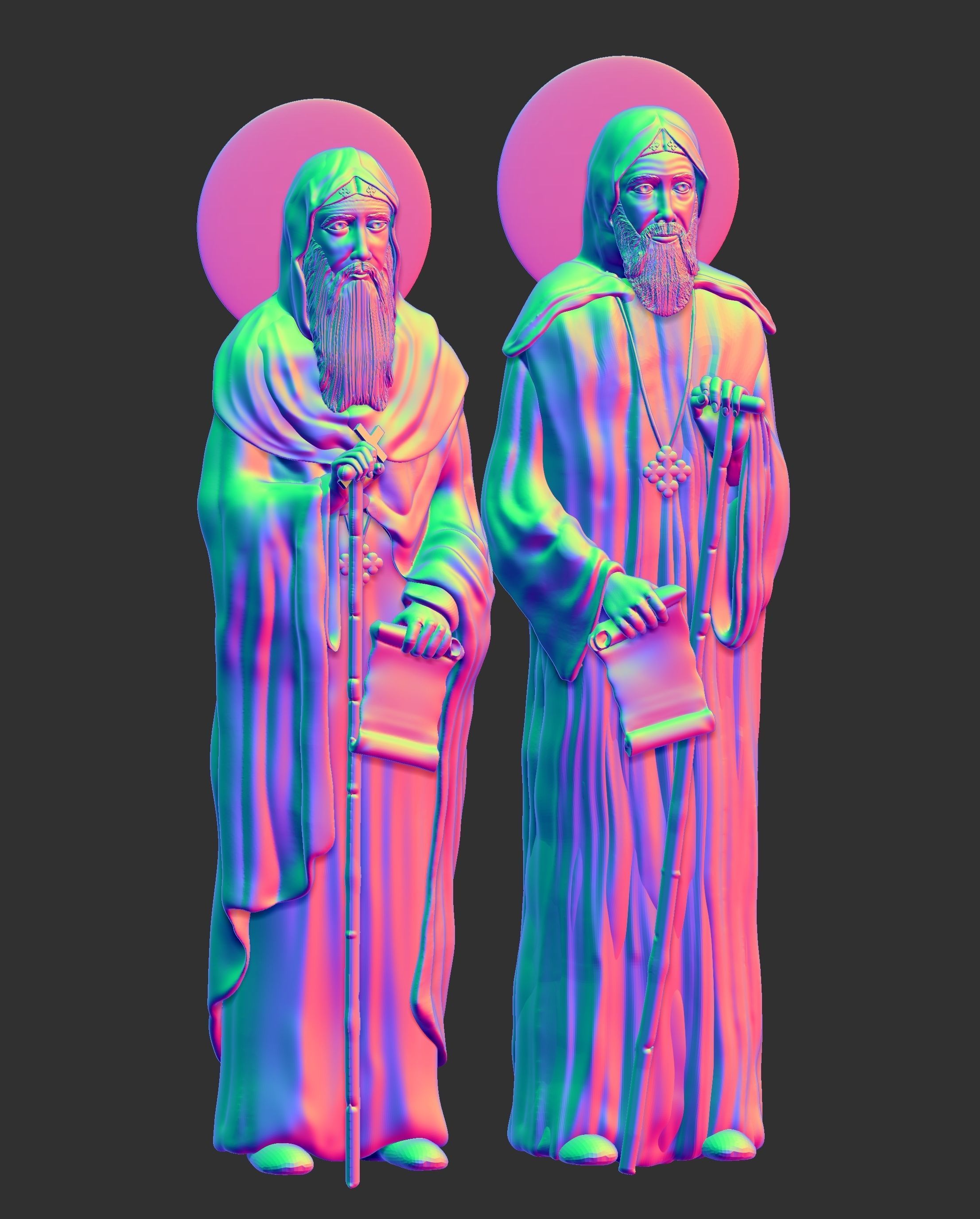 St  Moses the Black and St  Esizoros 3D print model_6