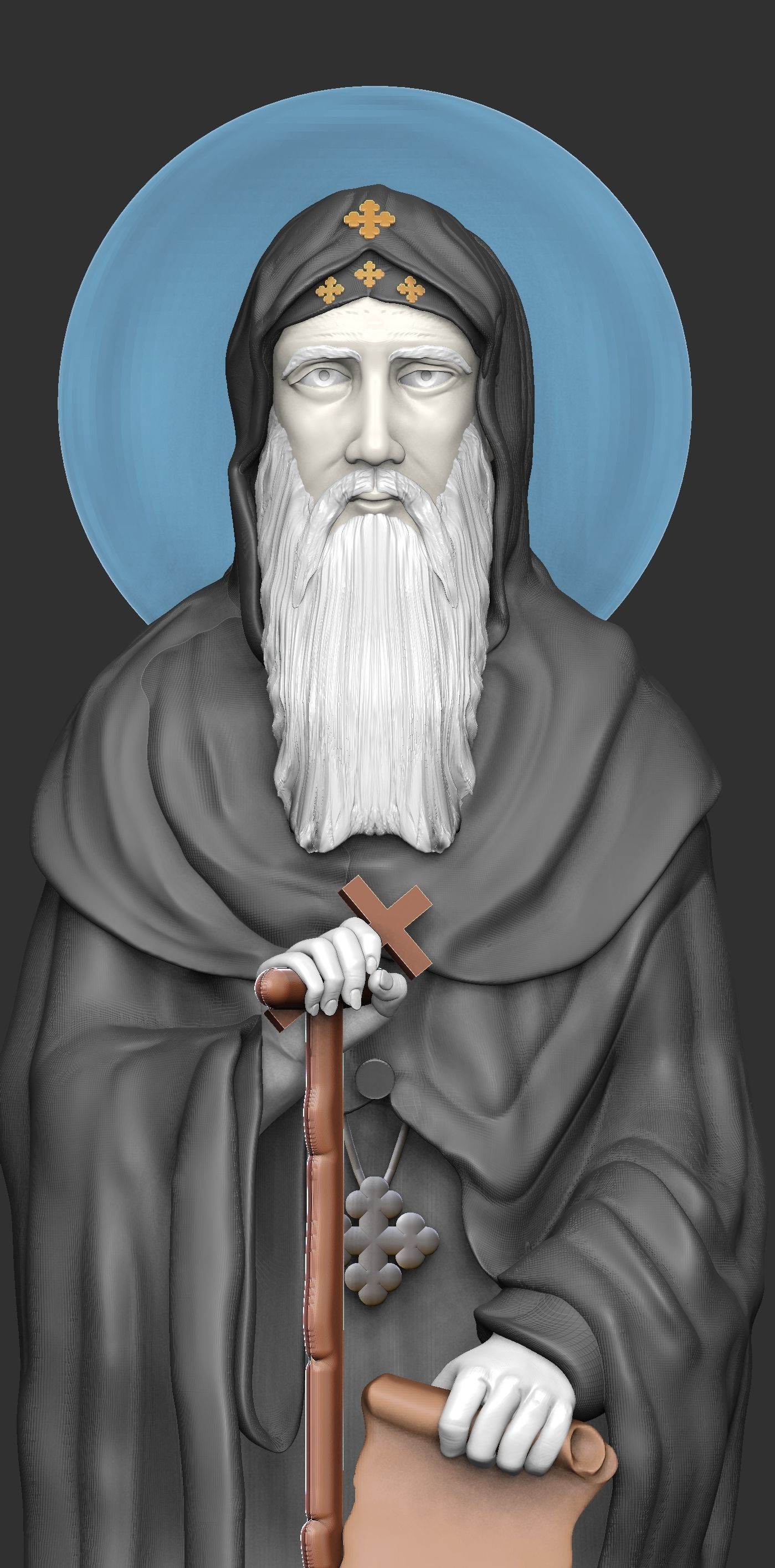St  Moses the Black and St  Esizoros 3D print model_10