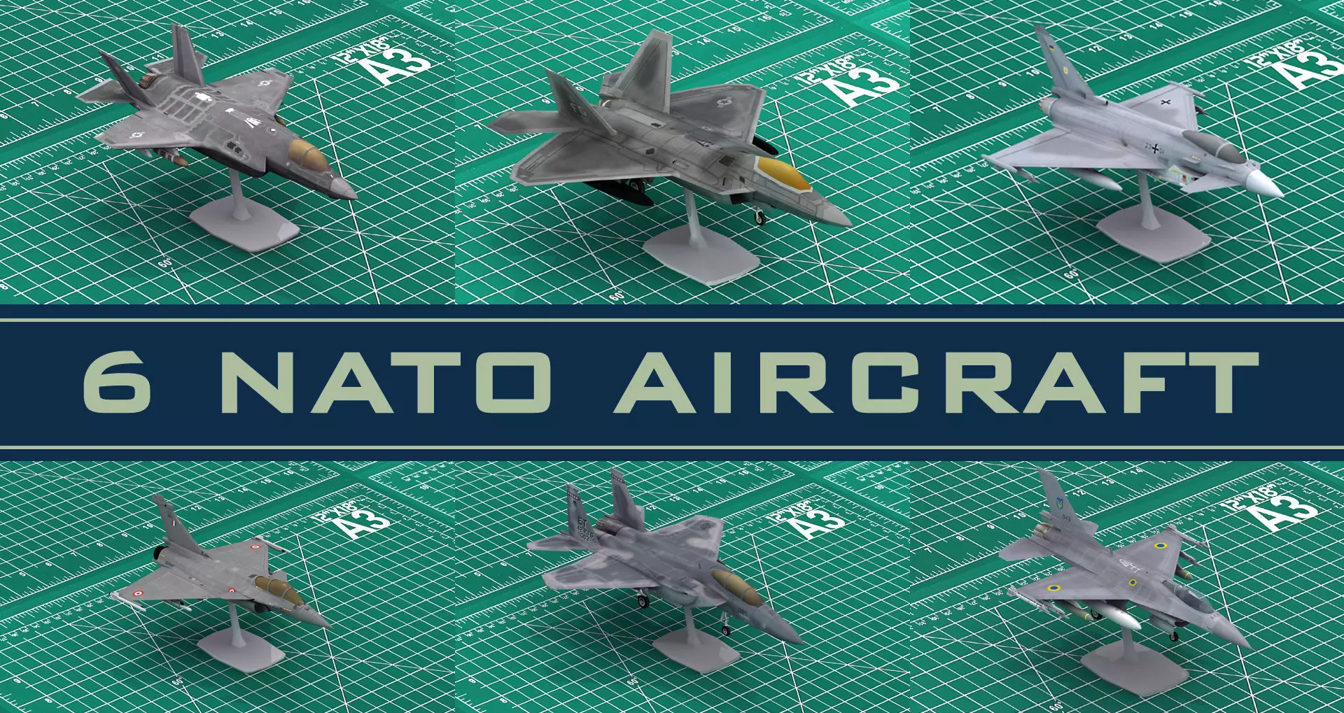 6 NATO Military Aircraft 3D Prints 3D print model_0