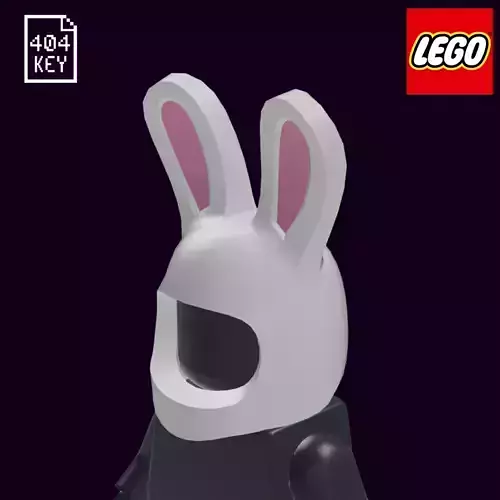 Lego Minifigure Headgear Mask Bunny Ears 3D print model