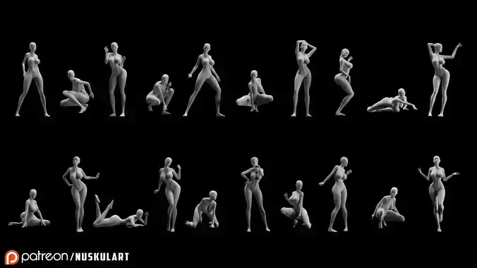 20 Different Female Body Collection Pack 