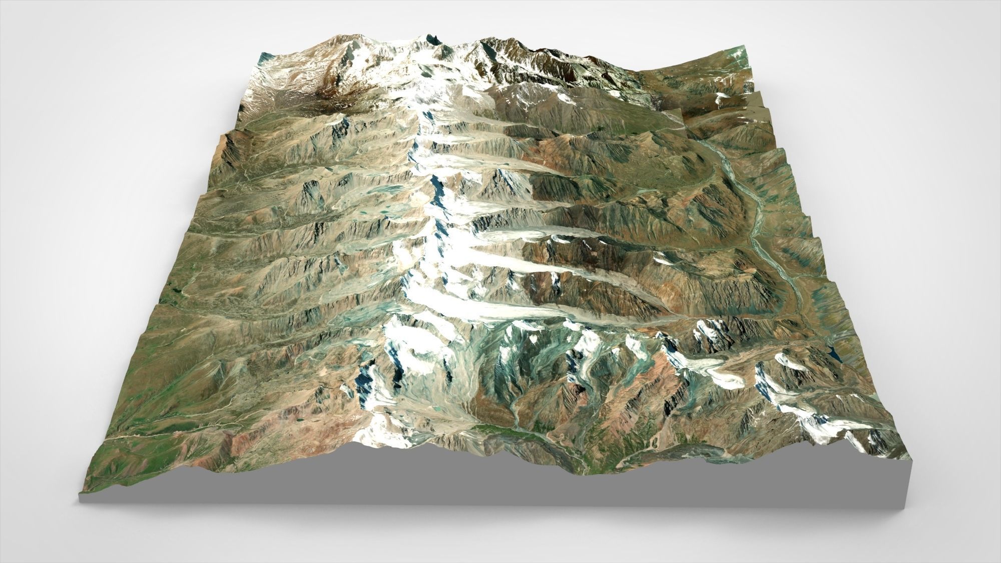 Mountain landscape Cholpon Ata  Kyrgyzstan 3D model_3