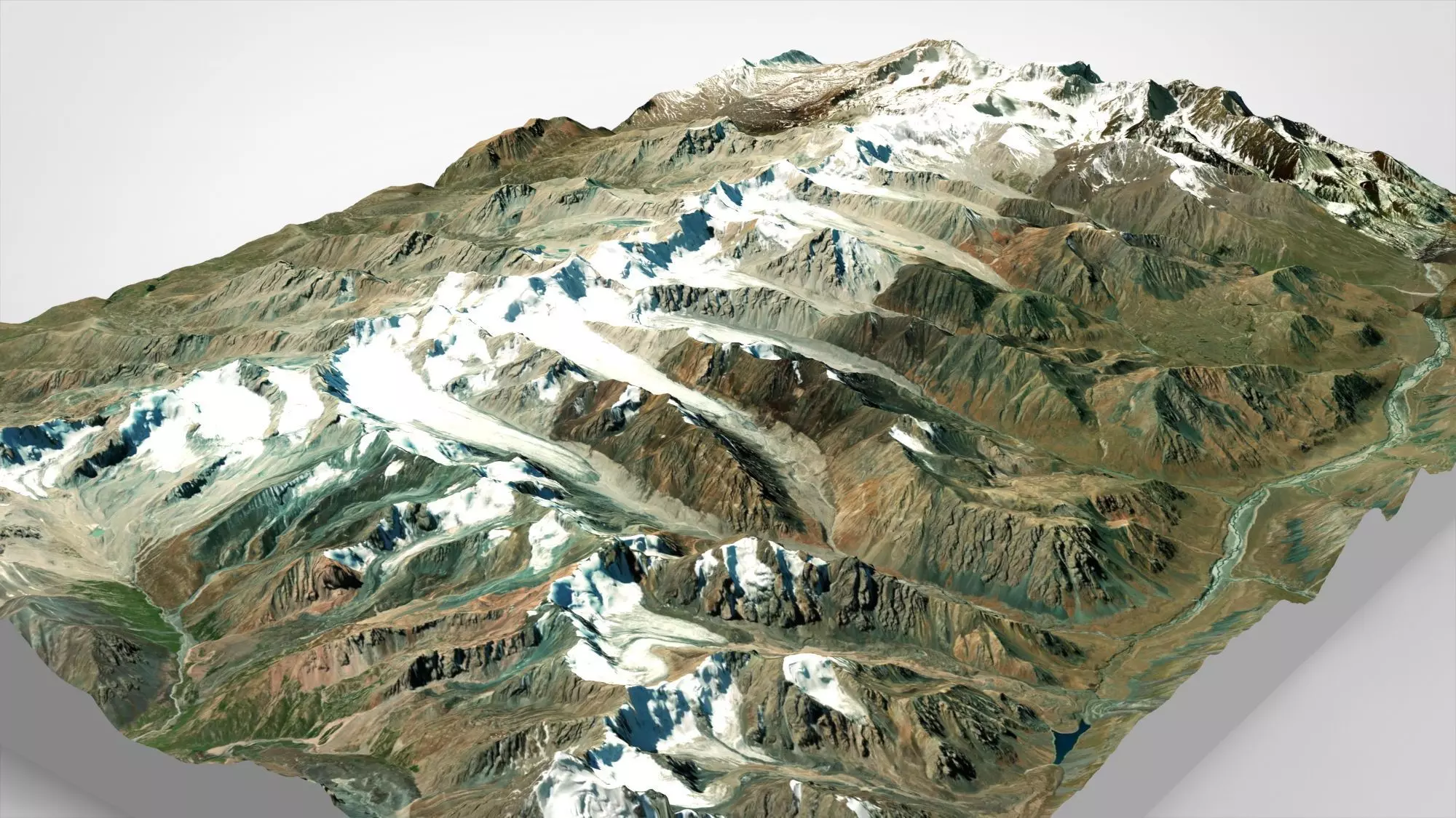 Mountain landscape Cholpon Ata  Kyrgyzstan 3D model_0