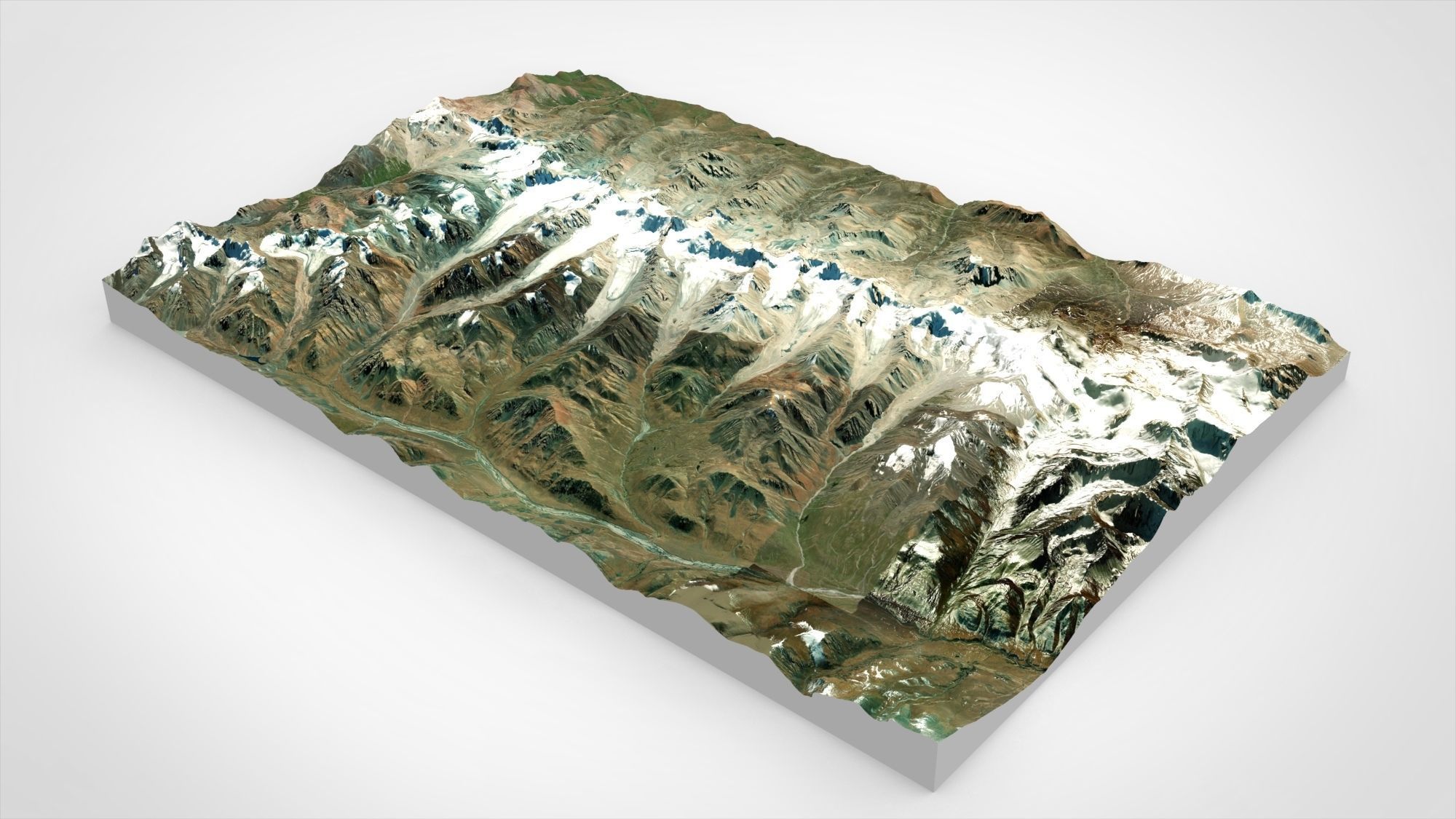 Mountain landscape Cholpon Ata  Kyrgyzstan 3D model_8