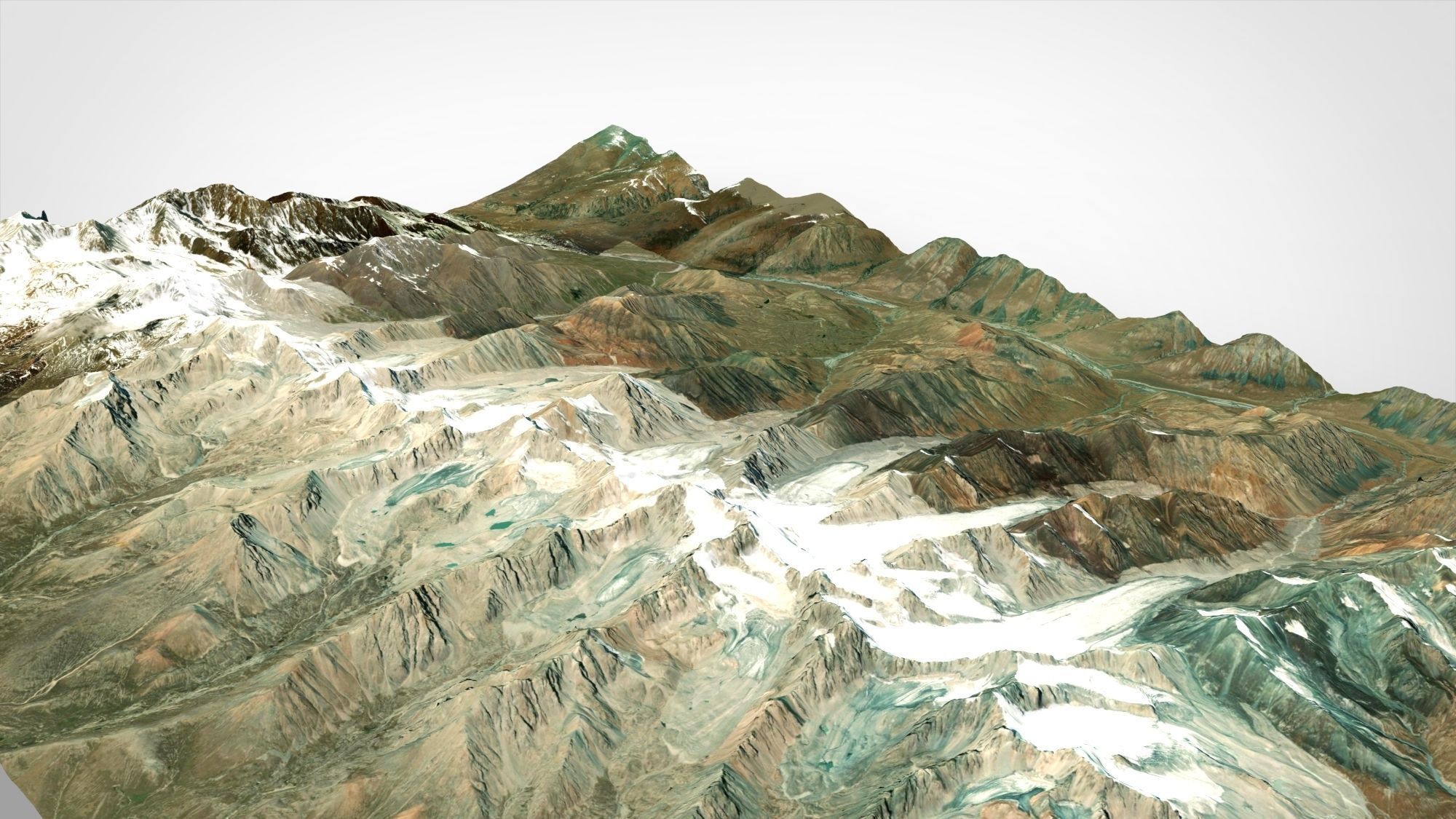 Mountain landscape Cholpon Ata  Kyrgyzstan 3D model_7
