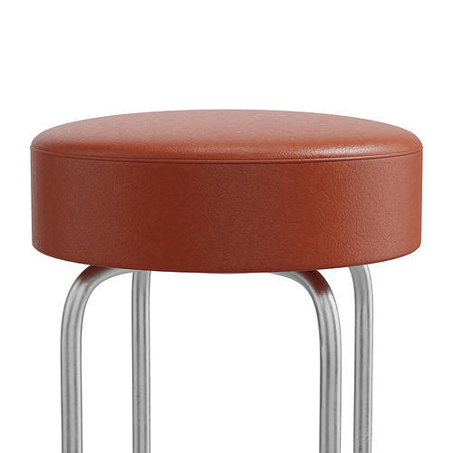 Barstool chair 3D model 2