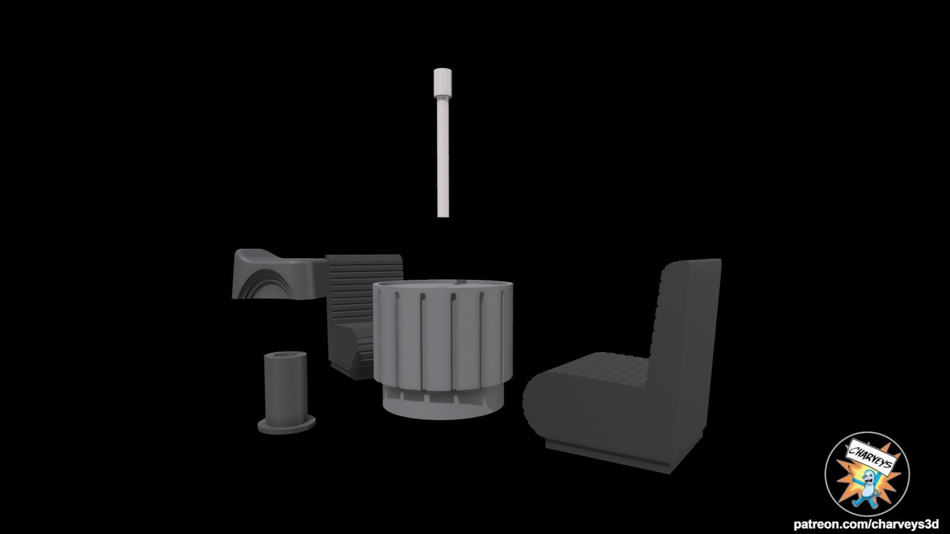 Star Wars Cantina Furniture for action figures 3D print model_4