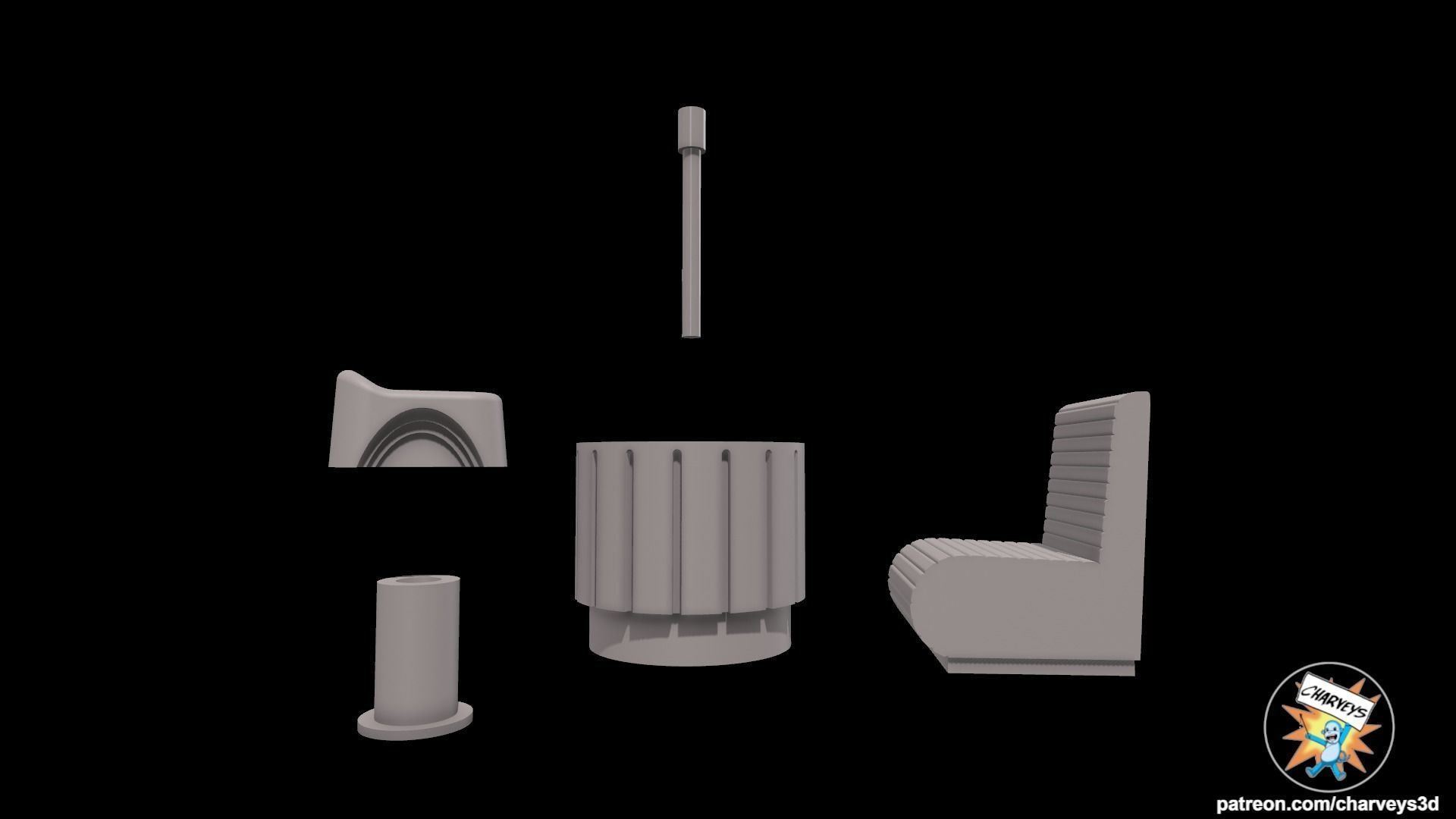 Star Wars Cantina Furniture for action figures 3D print model_5