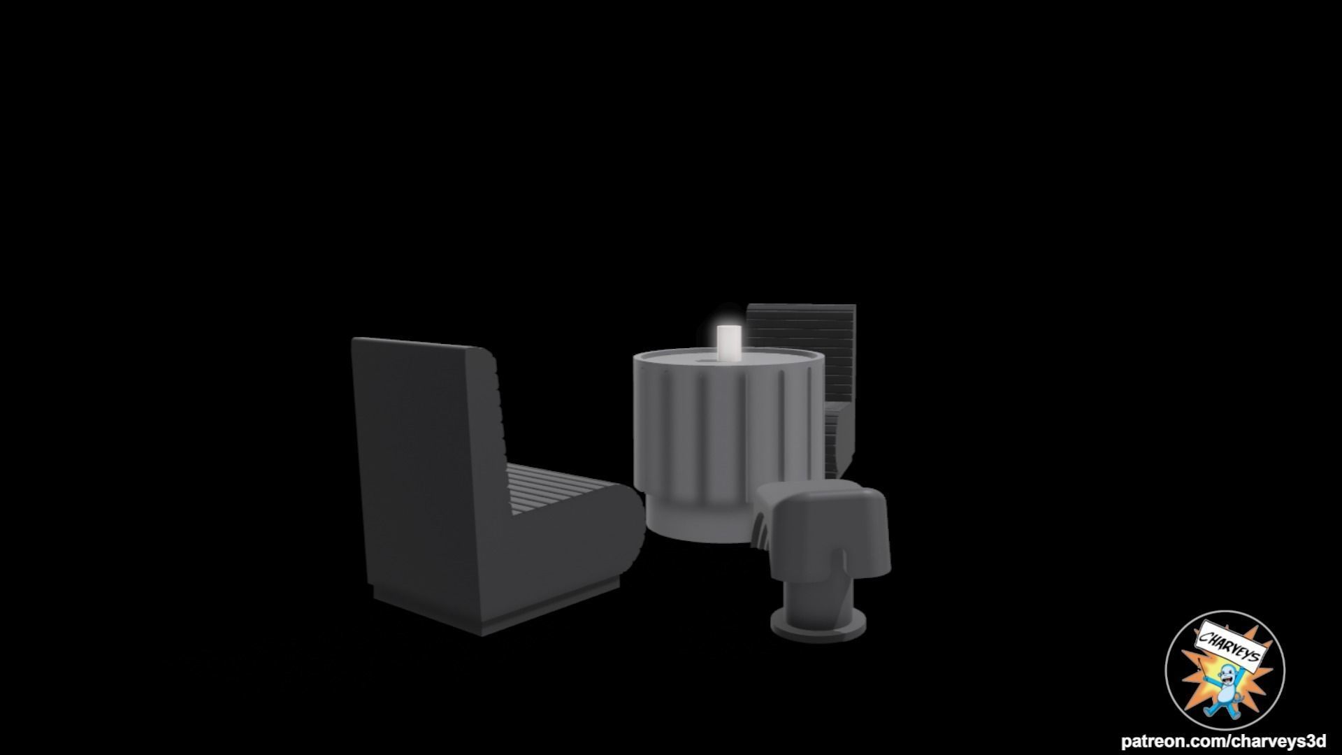 Star Wars Cantina Furniture for action figures 3D print model_2