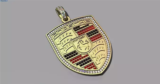 Porsche logo pendant 3D print model