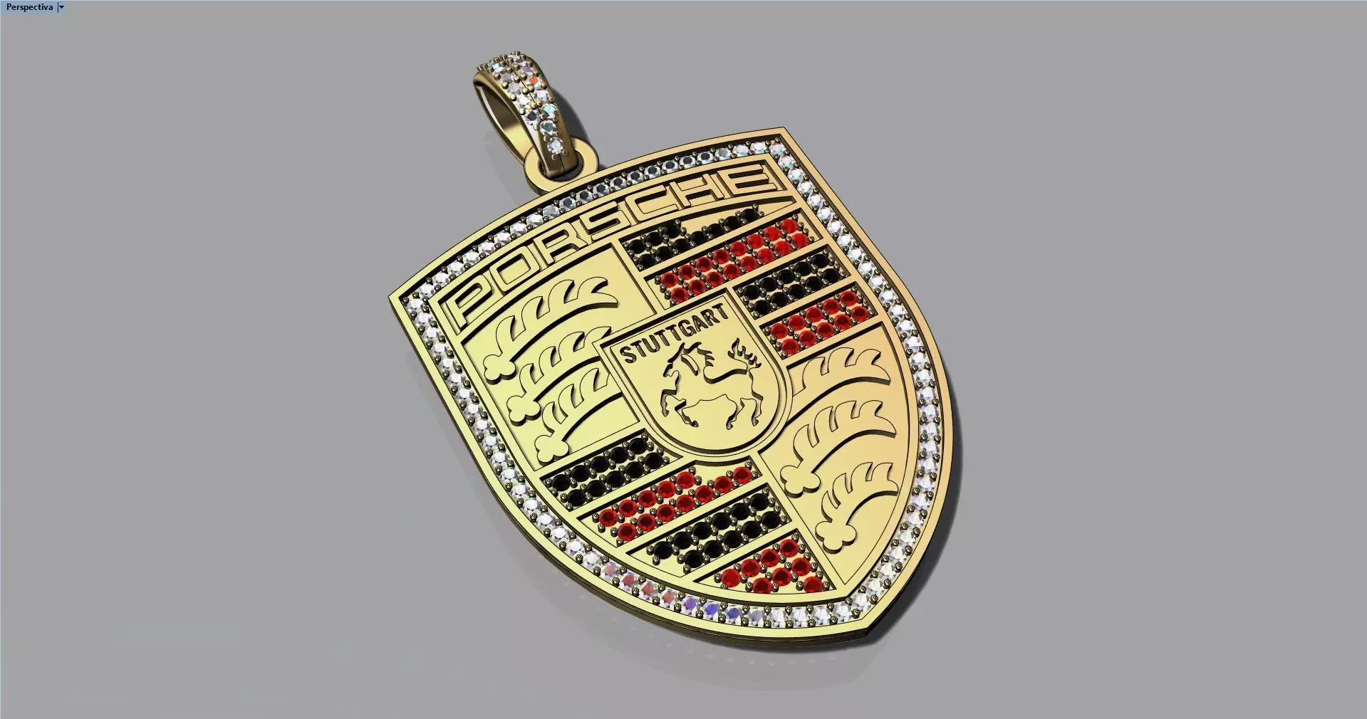Porsche logo pendant 3D print model
