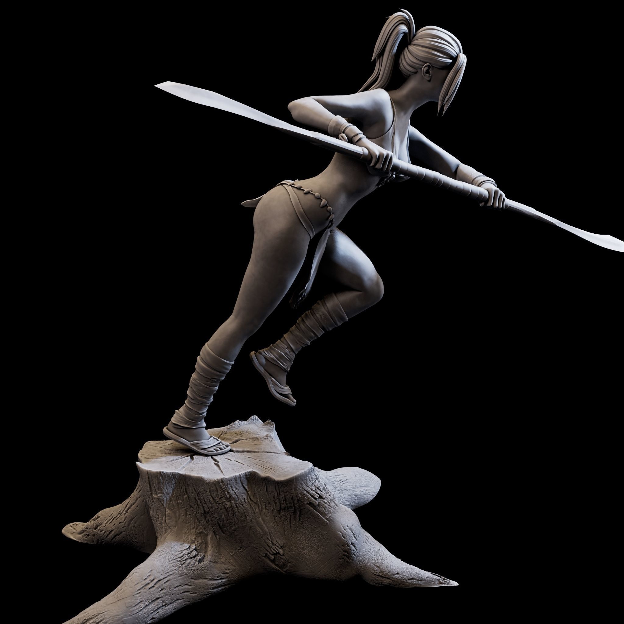 DefenderGirl2 for 3d print 3D print model_11