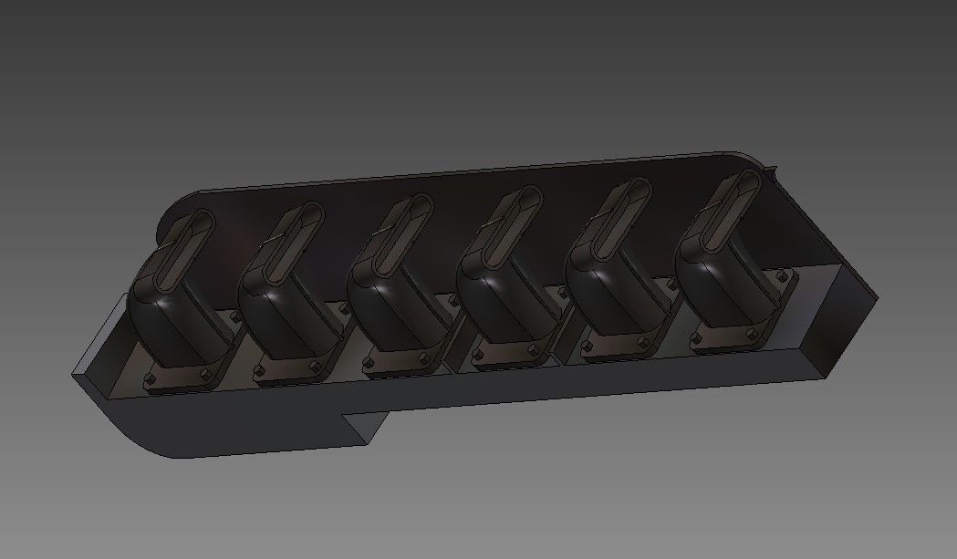 Bf 109 F - G Exhaust  3D print model_2