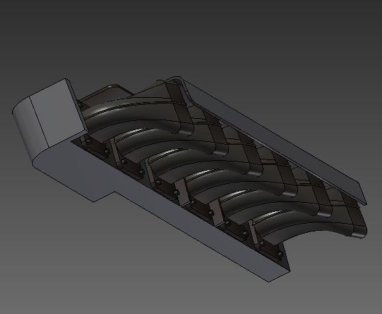Bf 109 F - G Exhaust  3D print model_1