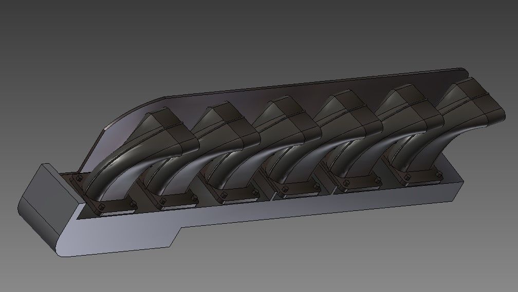 Bf 109 F - G Exhaust  3D print model_3