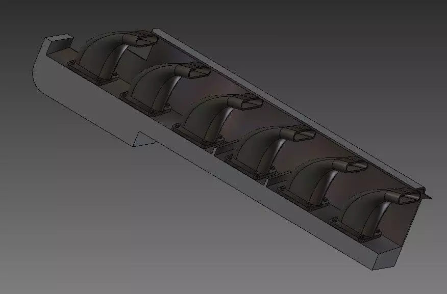 Bf 109 F - G Exhaust  3D print model_0