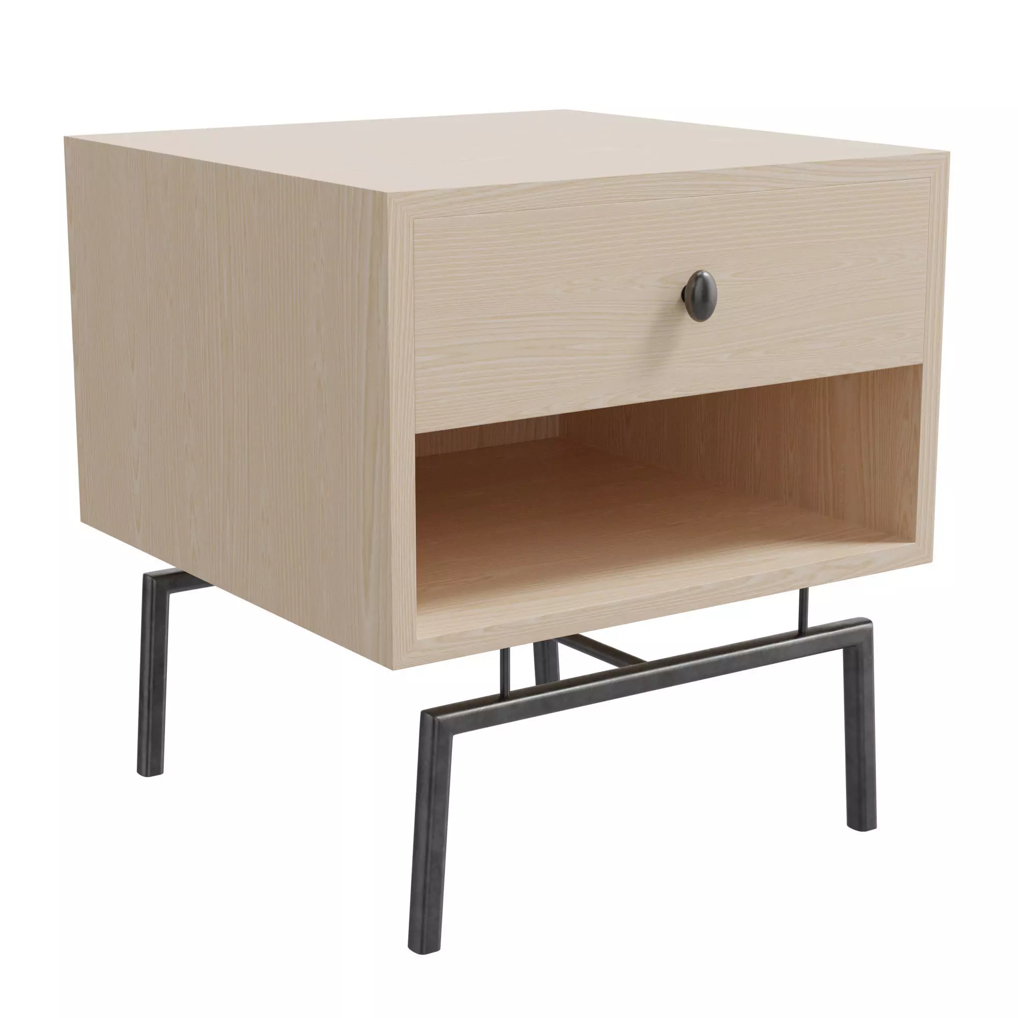 Bedside nightstand 3D model_0