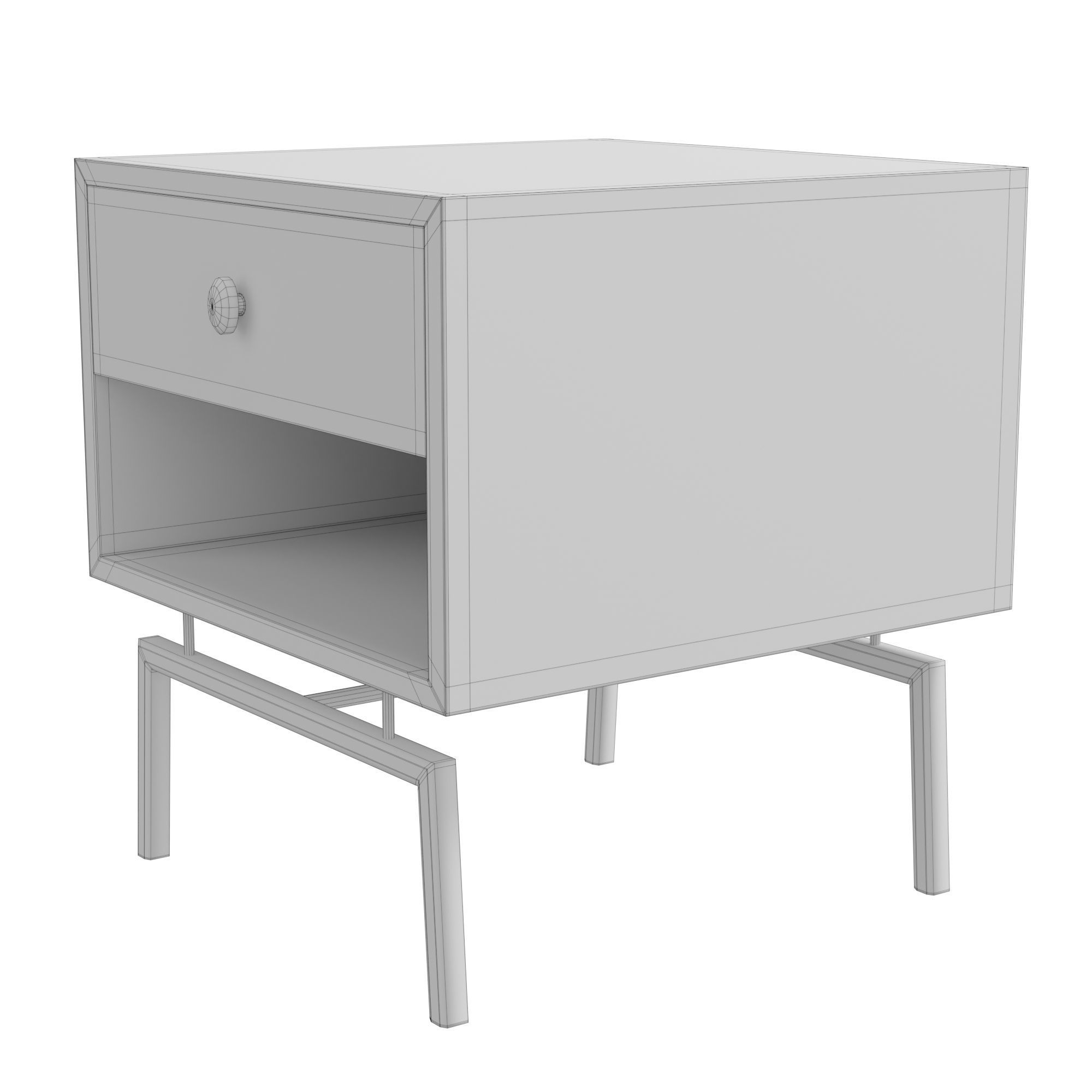 Bedside nightstand 3D model_13