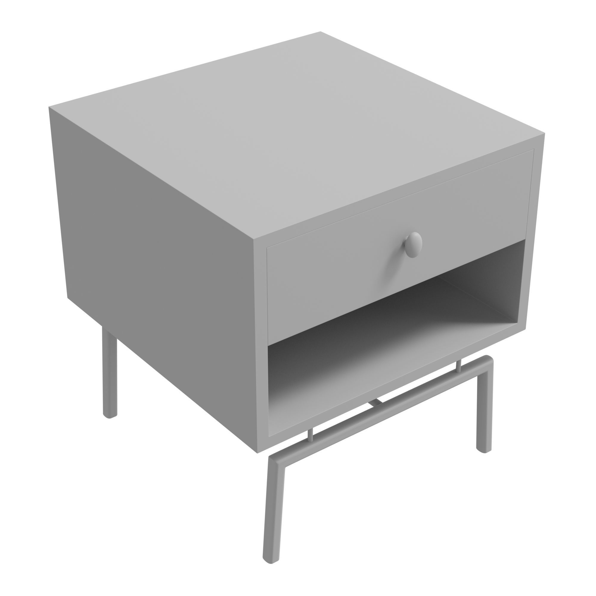 Bedside nightstand 3D model_9
