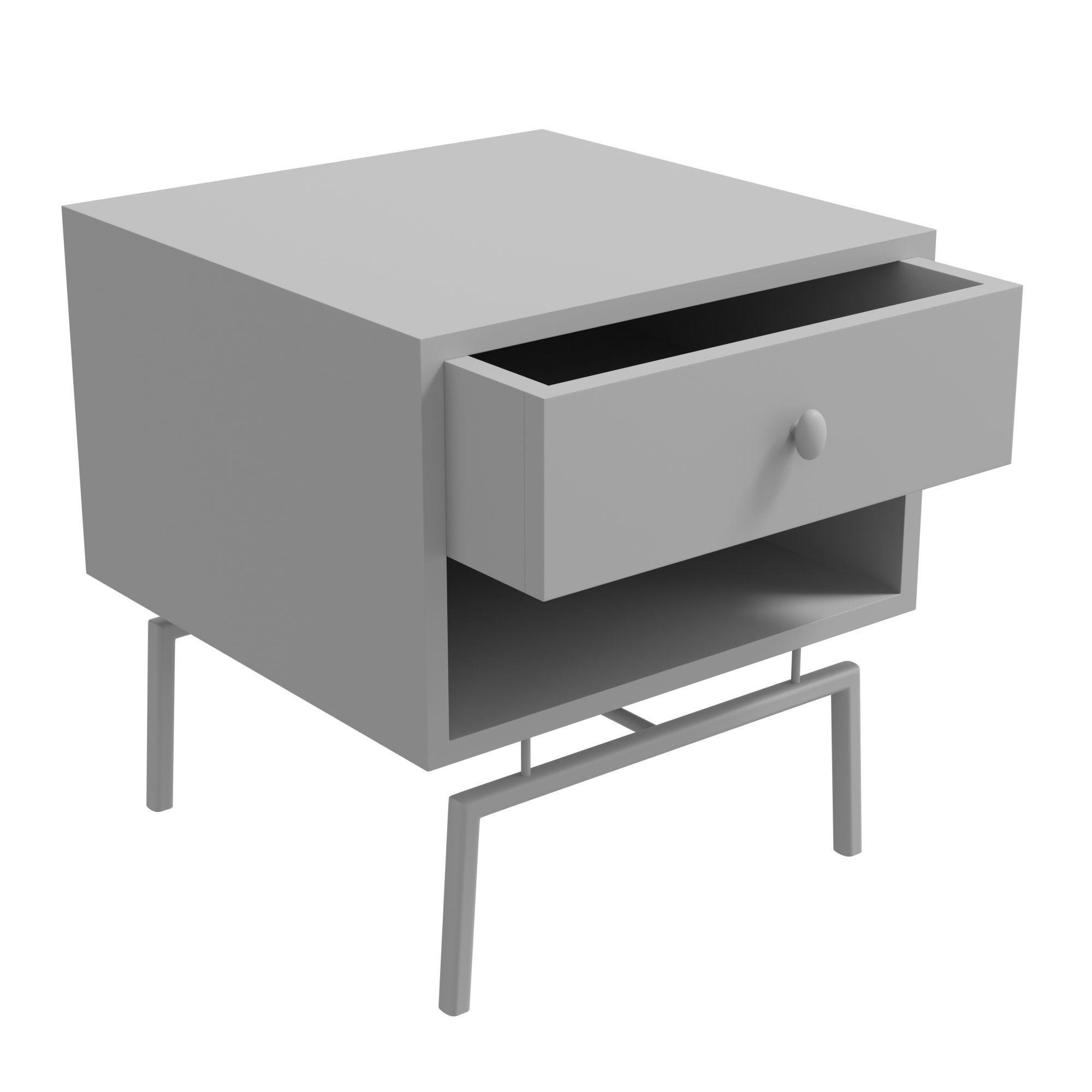 Bedside nightstand 3D model_10