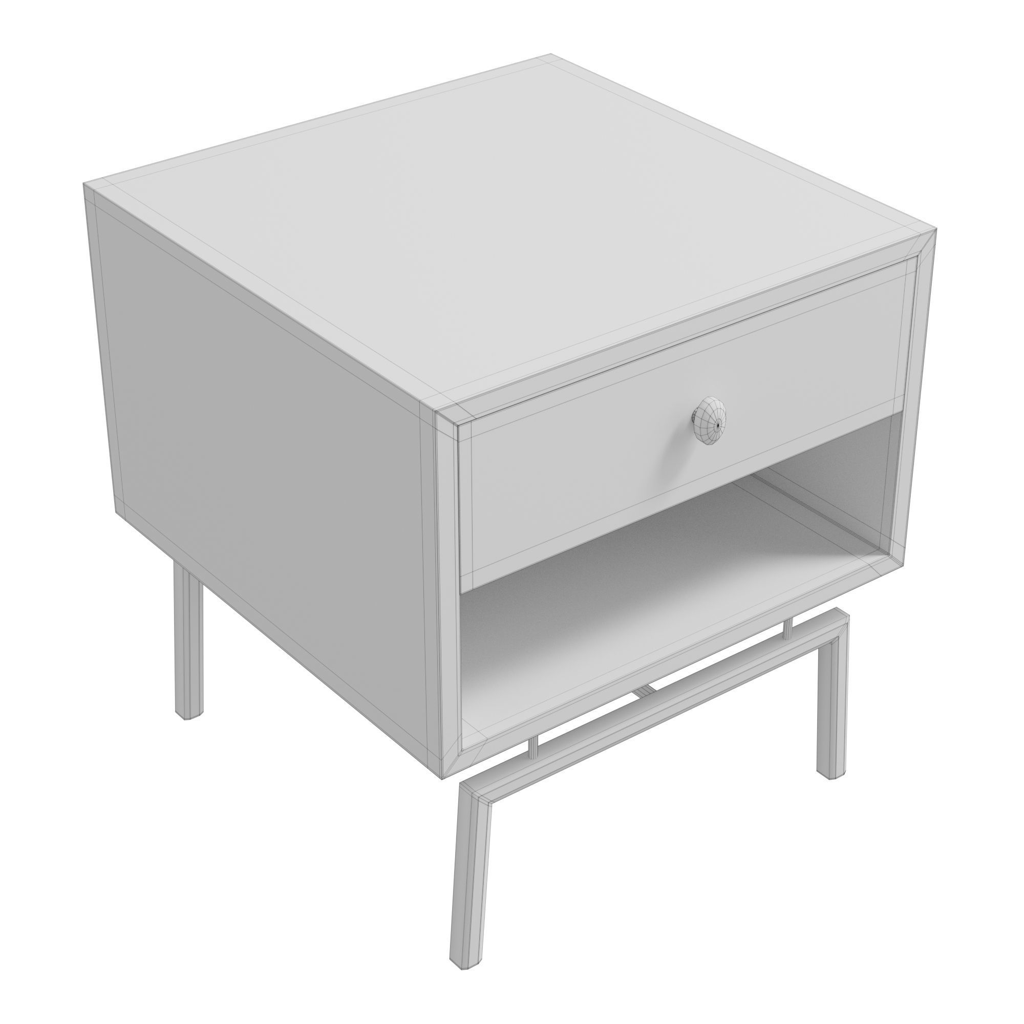 Bedside nightstand 3D model_14