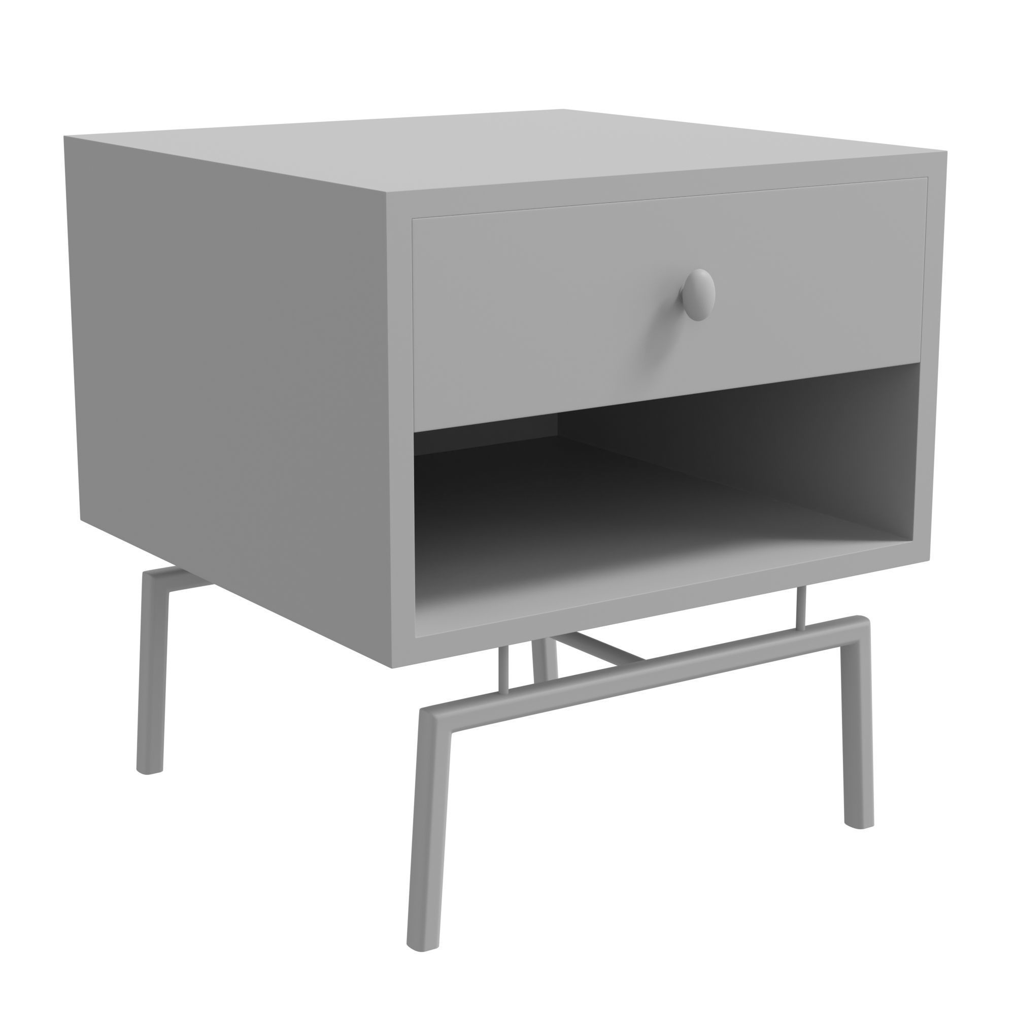 Bedside nightstand 3D model_6