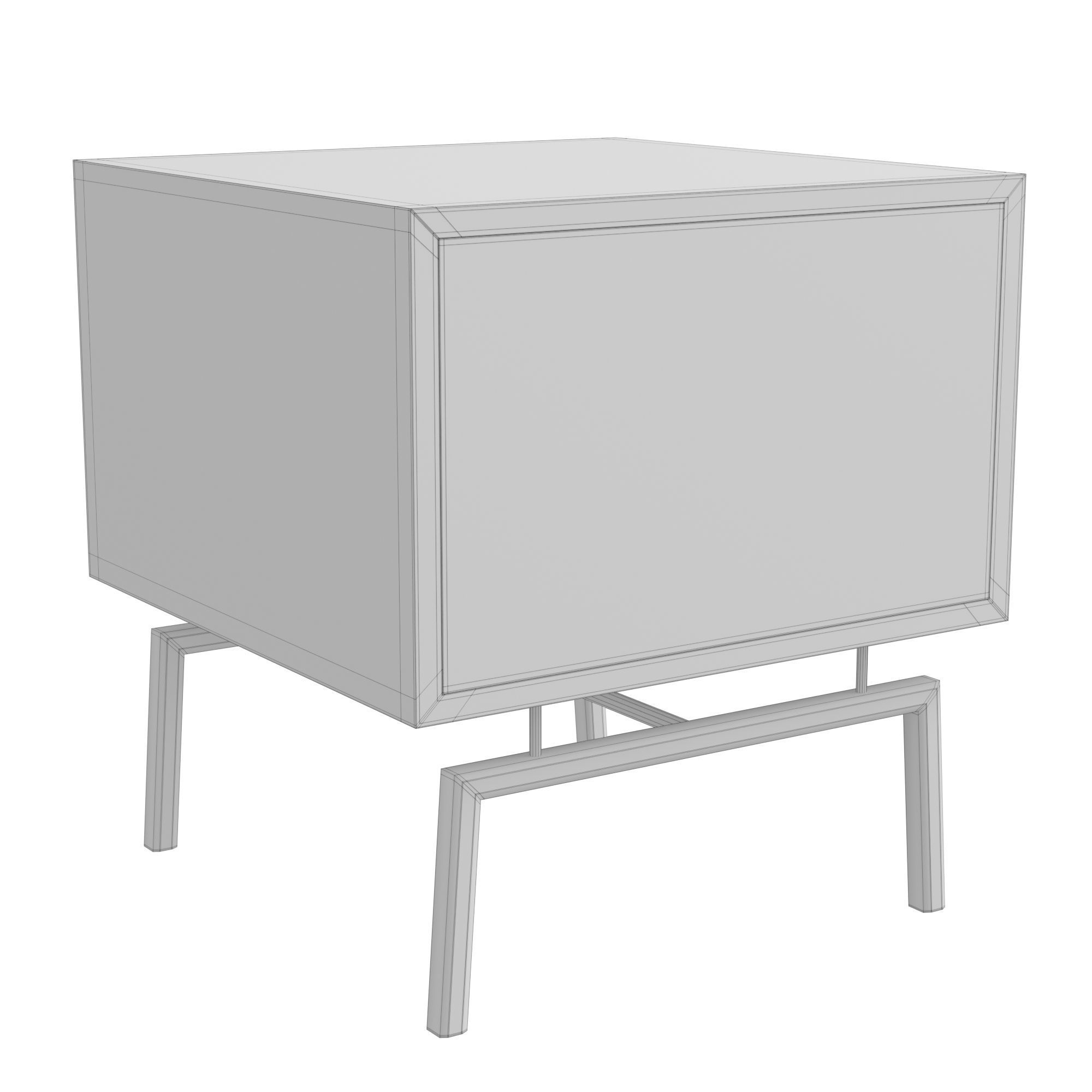 Bedside nightstand 3D model_12