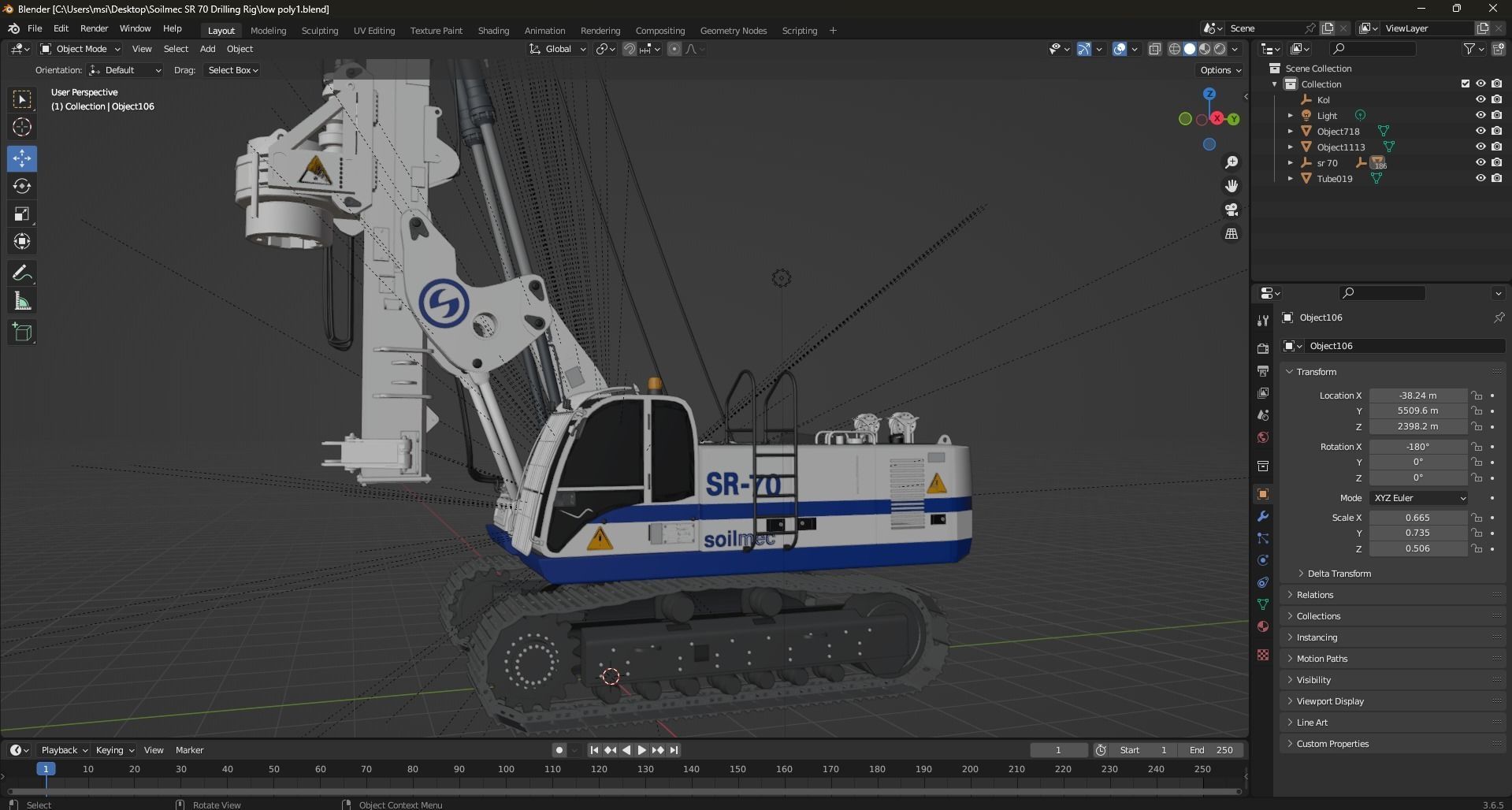 Soilmec SR 70 Drilling Rig 3D model_17