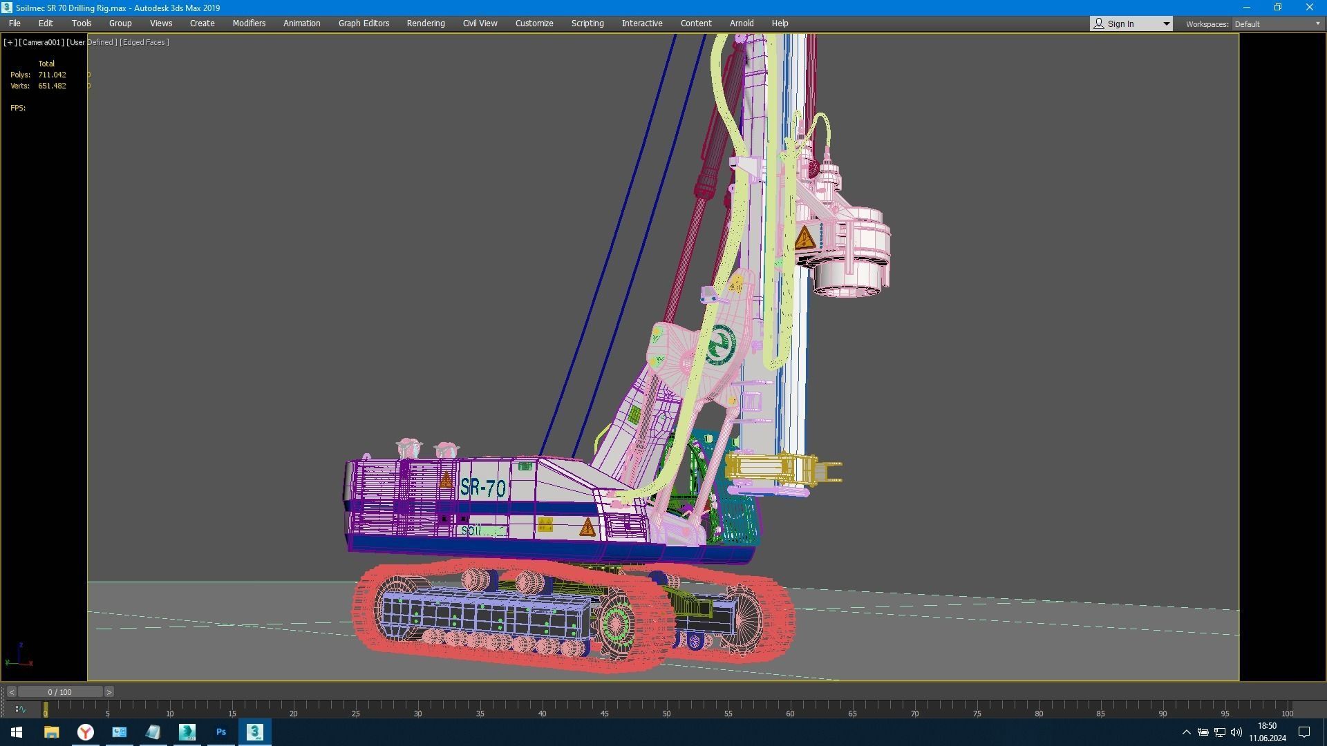 Soilmec SR 70 Drilling Rig 3D model_16