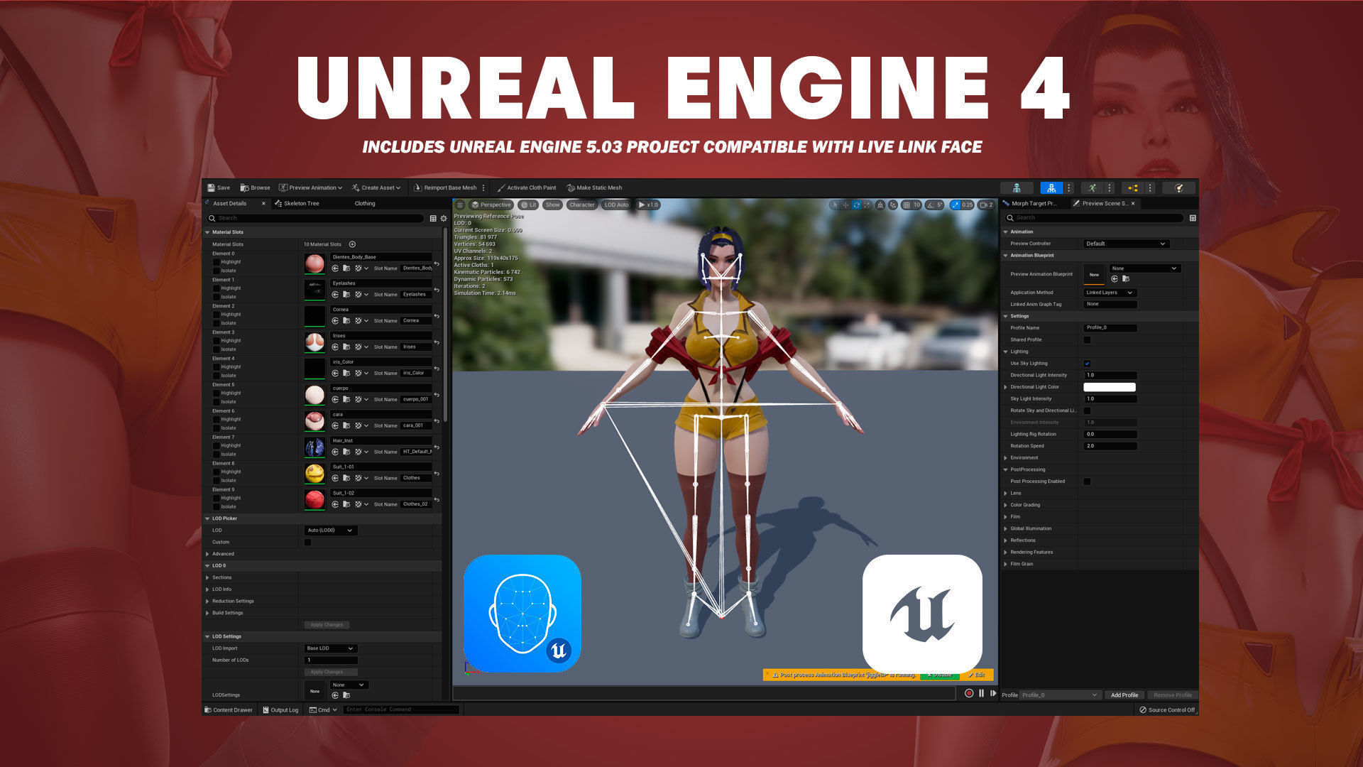 Faye Valentine - Cowboy Bebop - Game Ready 3D model - UE5 Low-poly 3D model_12