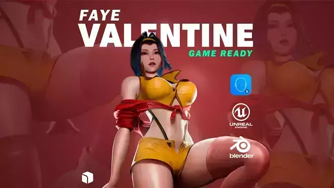 Faye Valentine - Cowboy Bebop - Game Ready 3D model - UE5  Low-poly 3D model