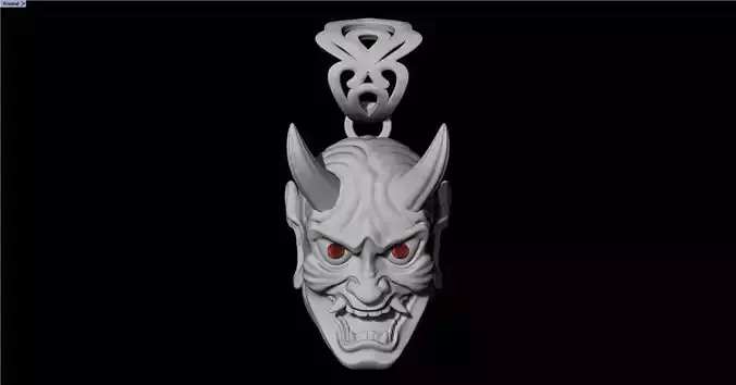 Hannya  mask pendant