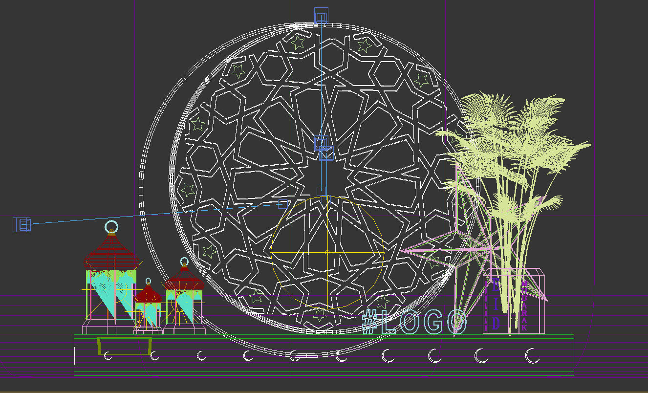 Islamic Ramadan EID Decoration LIGHT SETUP Model 3d V6 3D model_3