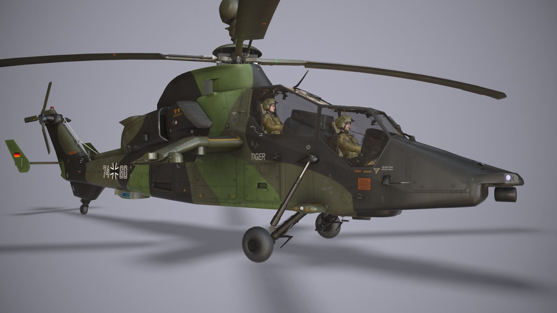  EC-665 Tiger UHT Germany Basic Animation Low-poly 3D model_15