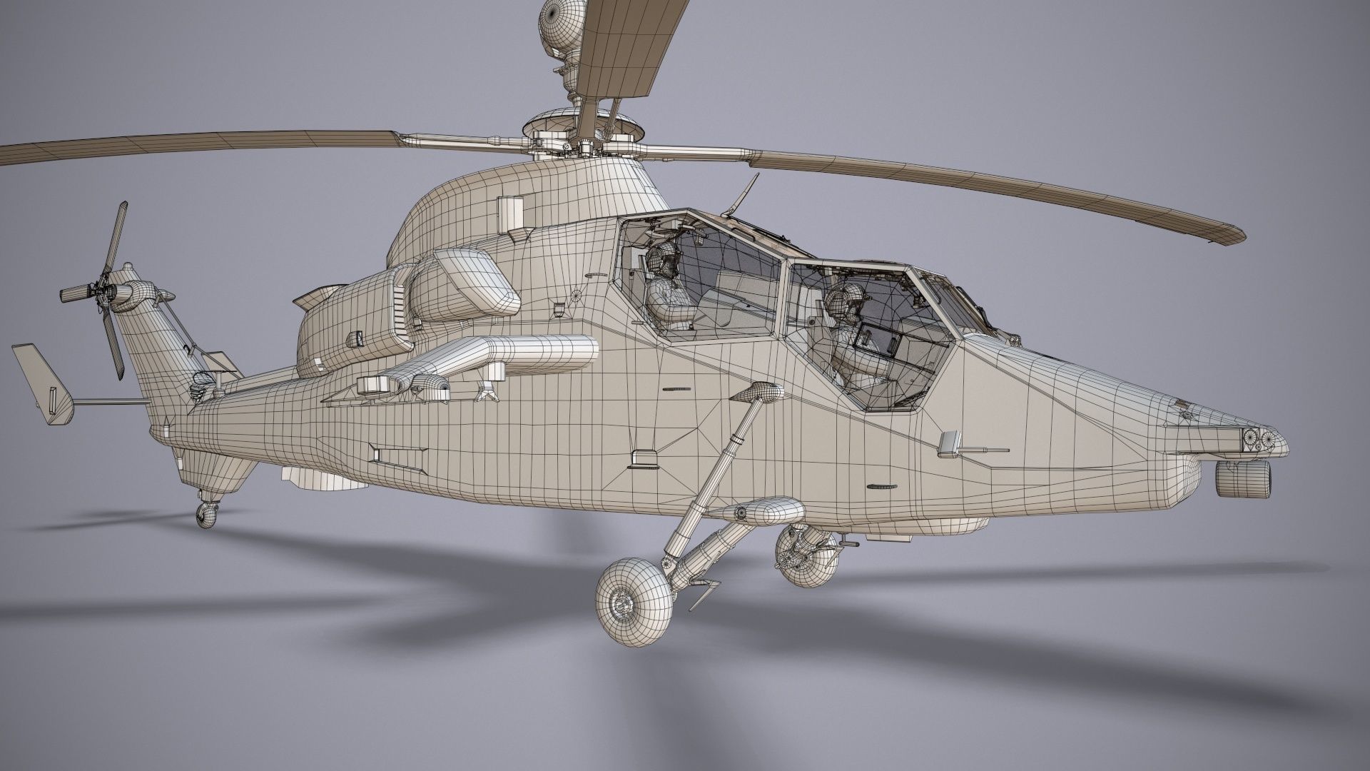  EC-665 Tiger UHT Germany Basic Animation Low-poly 3D model_40